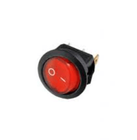 Işıklı On / Off Anahtar Yuvarlak  2Pin 20mm