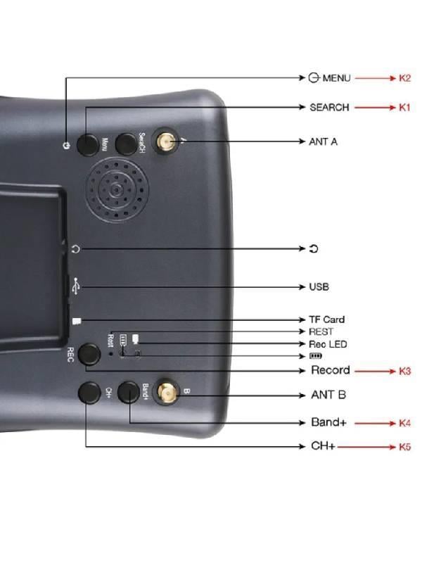 LS-008D FPV Gözlük 5.8G 40CH 5 inç 4.3 inç HD DVR 