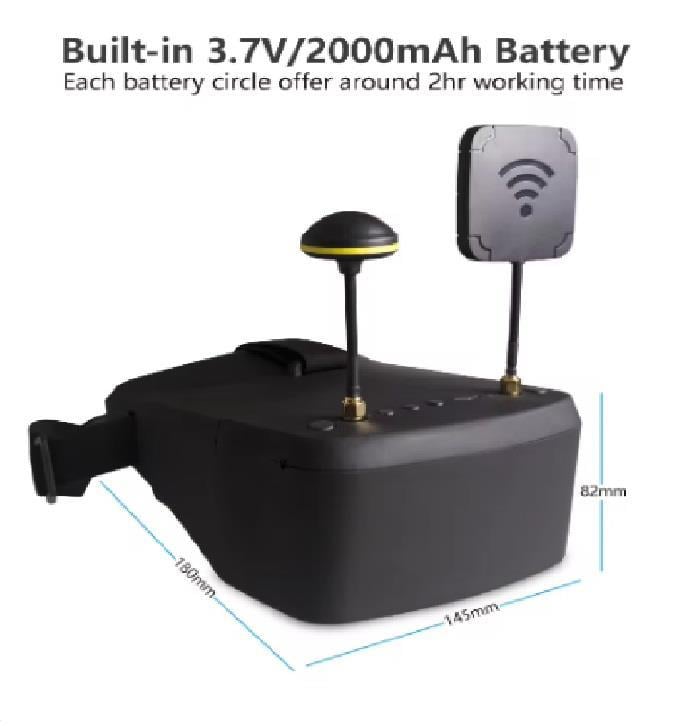LS-800D FPV Gözlük 5.8G 40CH 5 inç 4.3 inç HD DVR Video Gözlük Seti