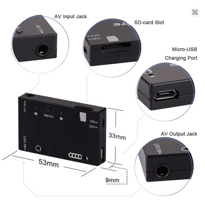 Mini FPV DVR Kayıt Cihazı