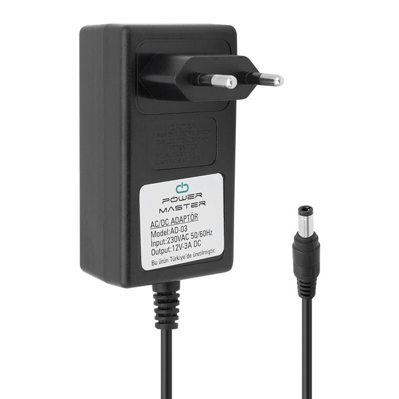 Powermaster 12V 3A Adaptör