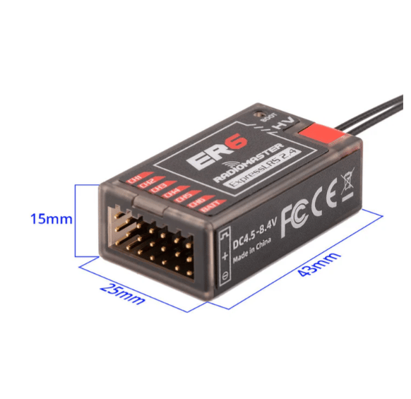 Radiomaster ER6 2.4Ghz ELRS PWM Receiver 