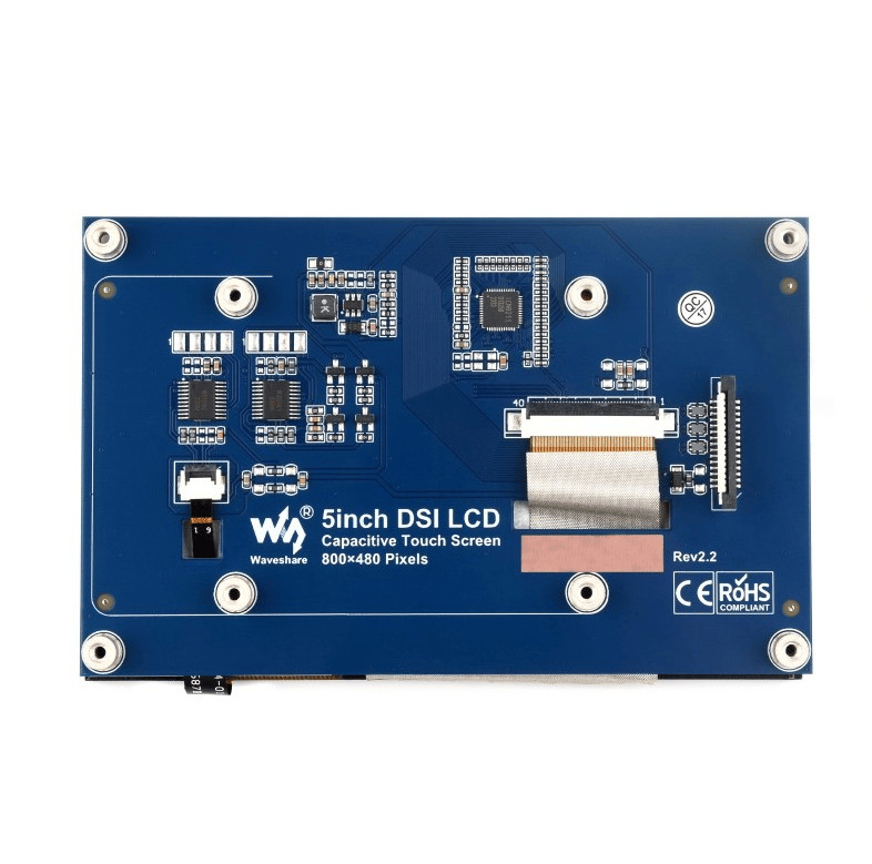 Raspberry Pi 5 İnç Kapasitif Dokunmatik Ekran - DSI Interface 800x480