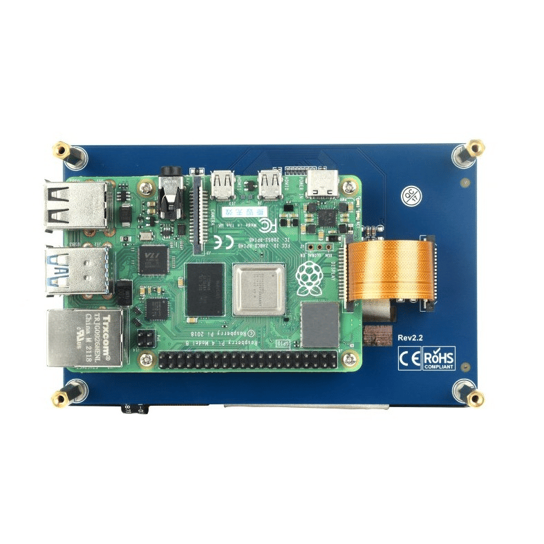 Raspberry Pi 5 İnç Kapasitif Dokunmatik Ekran - DSI Interface 800x480