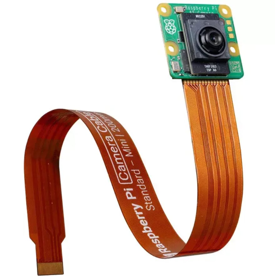 Raspberry Pi AI Kamera, 12MP, IMX500 Akıllı Görüş Kamerası