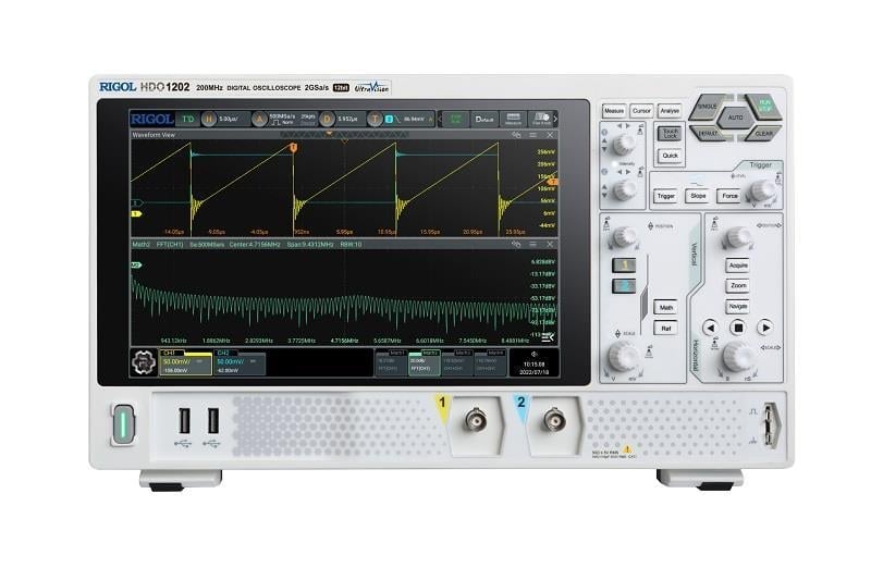 RIGOL DHO1202, 200MHz, 2 Kanallı, 12 bit Dijital Osiloskop