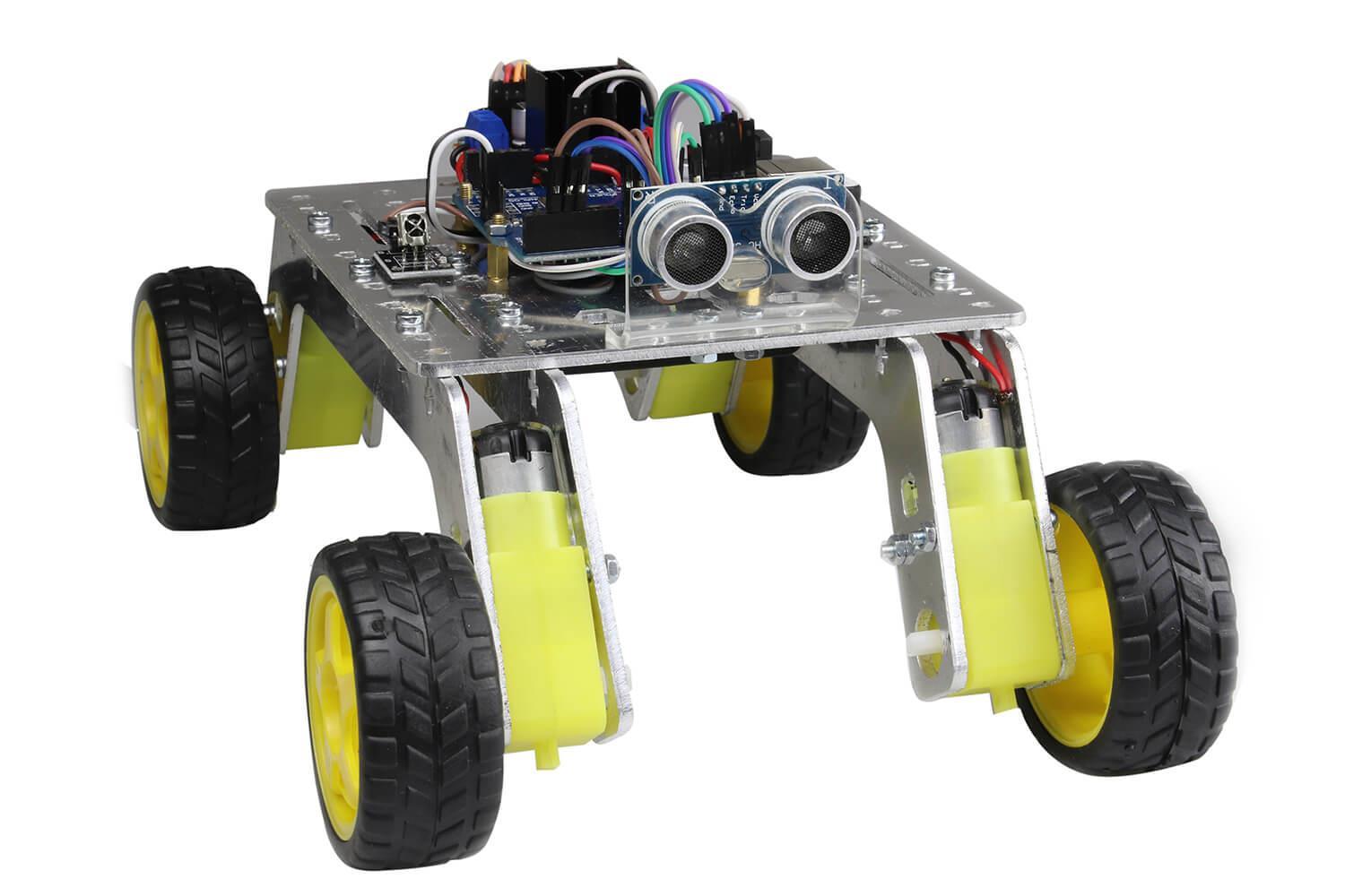 Rover 4x4 Arazi Robot Kiti (Alüminyum Gövdeli) (de