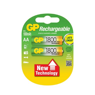 Şarj Edilebilir 1800mAh AA Kalem Pil (2 Adet)