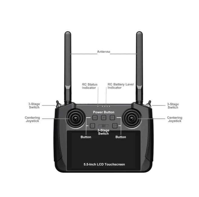 SIYI MK15 Standart Combo Mini HD El Tipi Yer İstasyonu Kurumsal Akıllı Kontrol Cihazı 