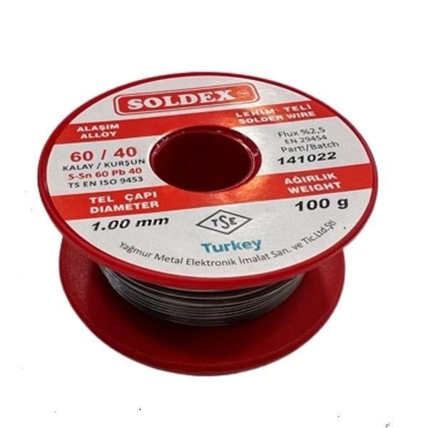 Soldex 1mm 100g Lehim Teli %60 Kalay / %40 Kurşun