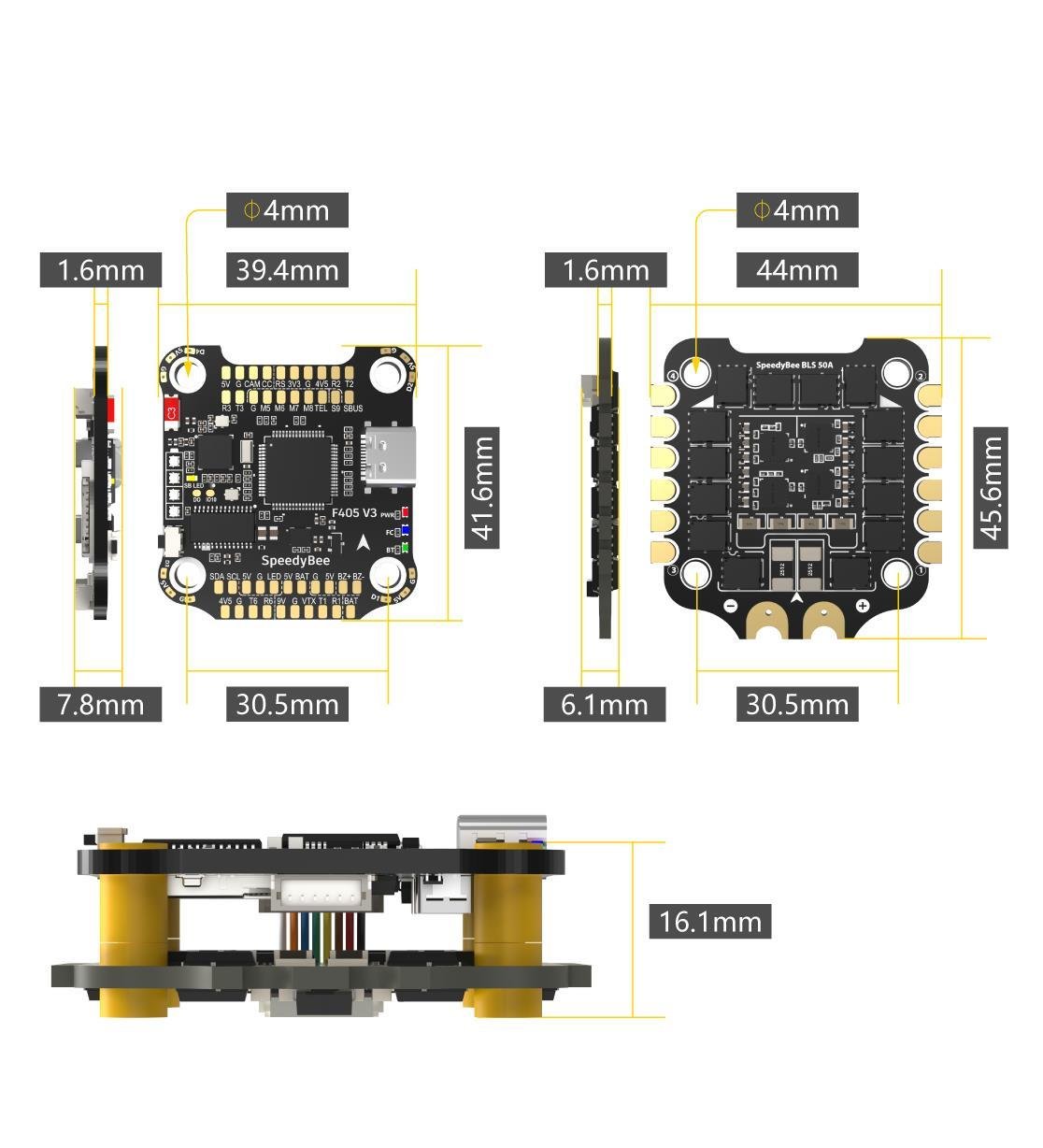 SpeedyBee F405 V3 Flying Uçuş Kontrol Kartı & 50A ESC