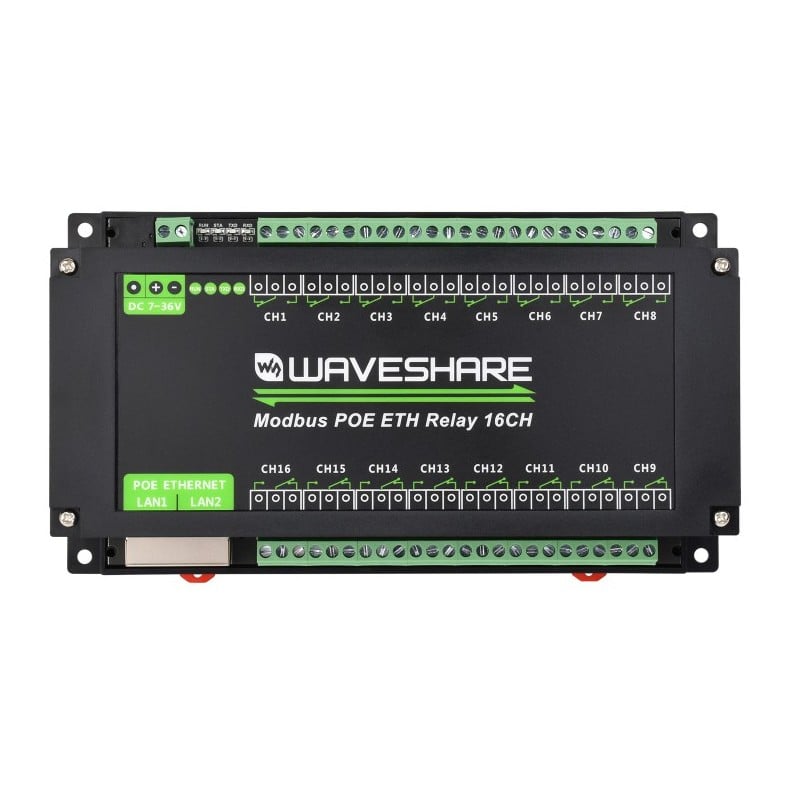 Waveshare 16 Kanal Modbus Ethernet Röle Modülü