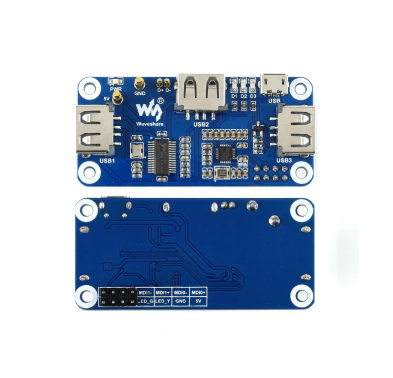 Waveshare Pi Zero Uyumlu PoE Ethernet/USB Hub HAT