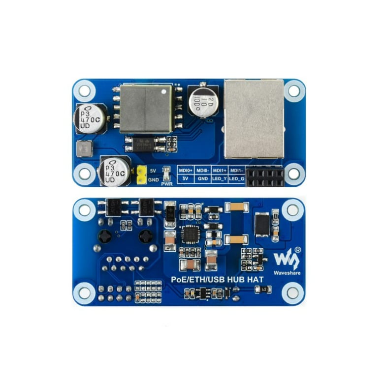 Waveshare Pi Zero Uyumlu PoE Ethernet/USB Hub HAT