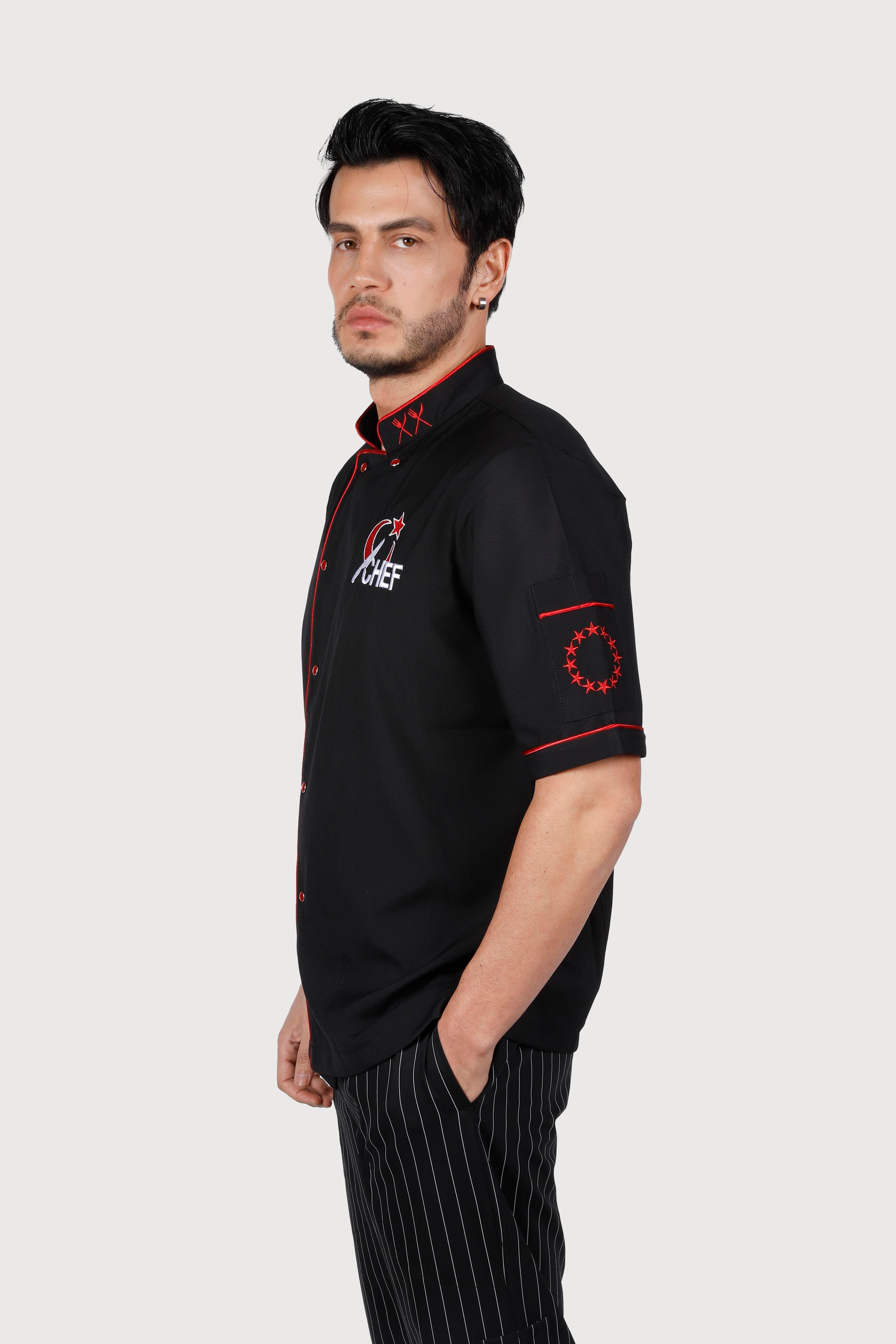 Ayyıldız Chef Soft Likra Kısakol Chef Ceket 