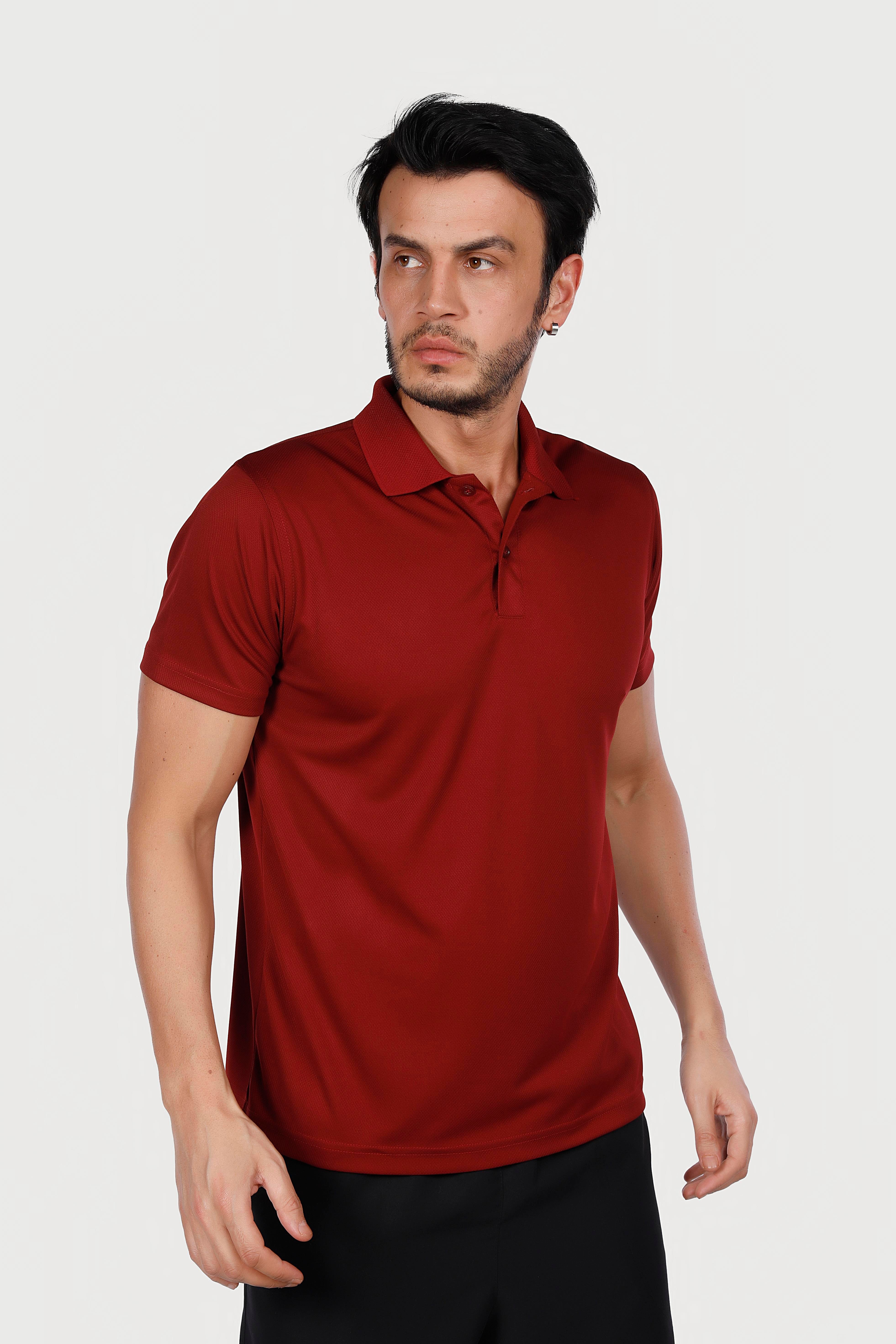 Bordo Polo Yaka Dry Touch