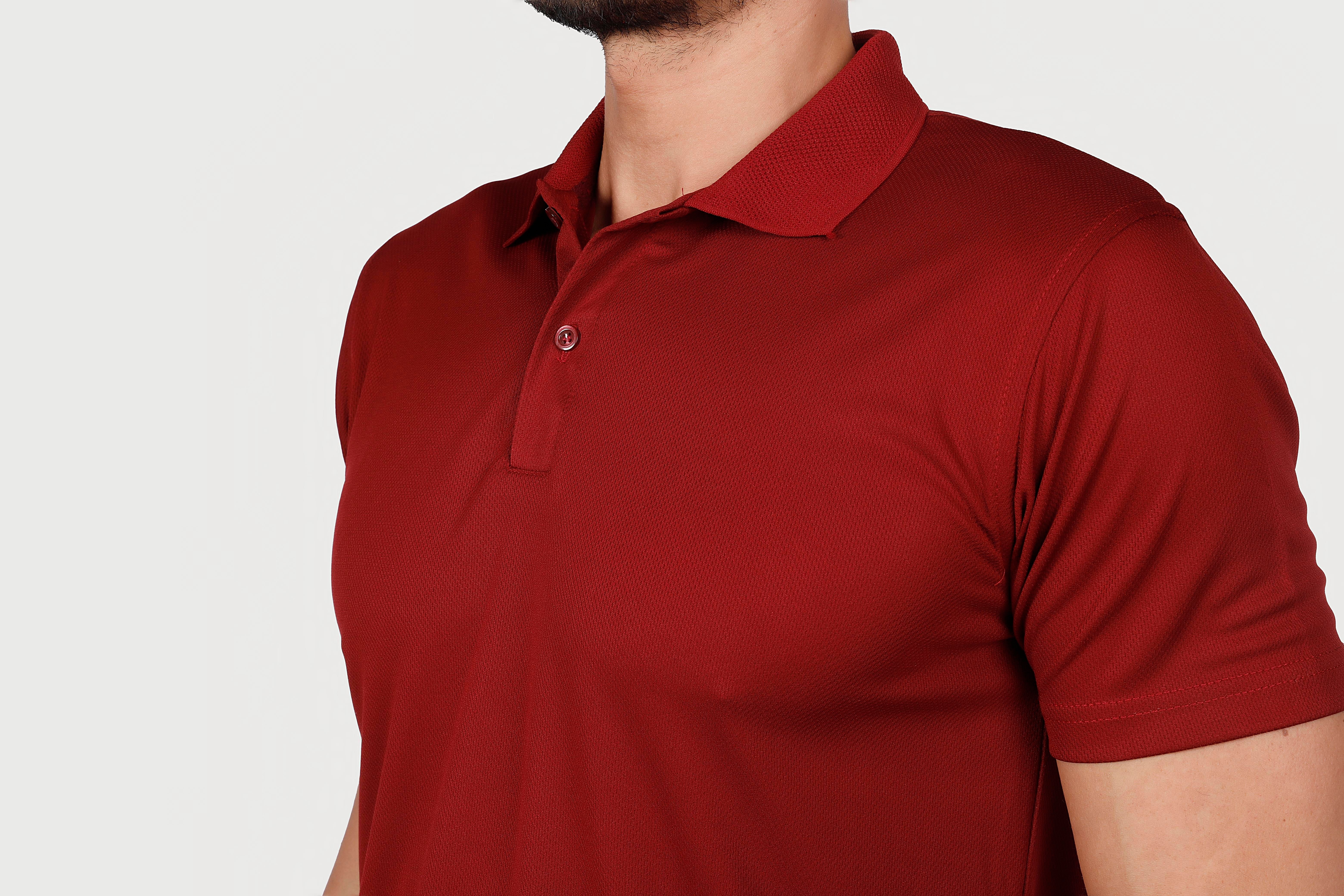 Bordo Polo Yaka Dry Touch