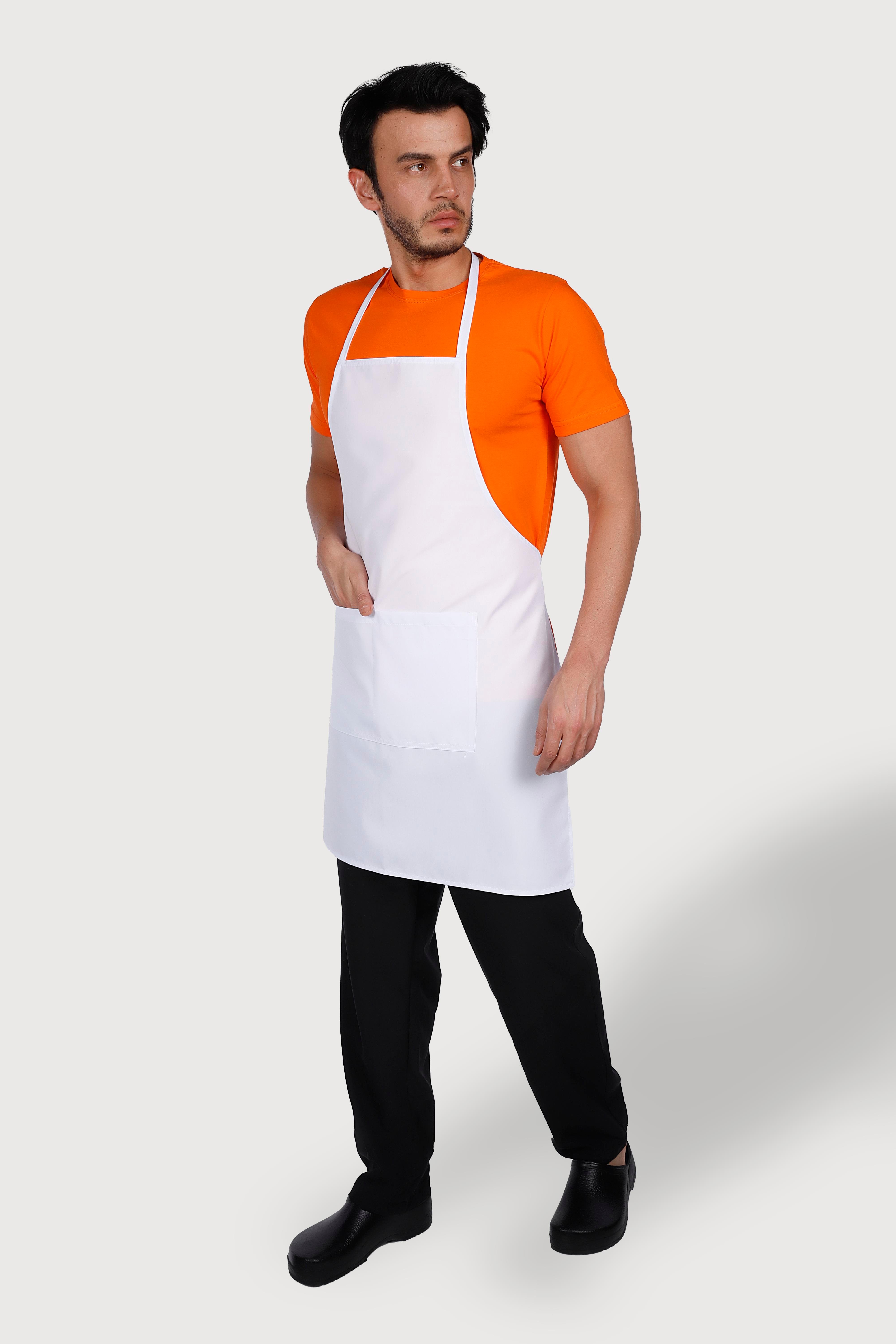 Düz Model Çift Cepli Önlük