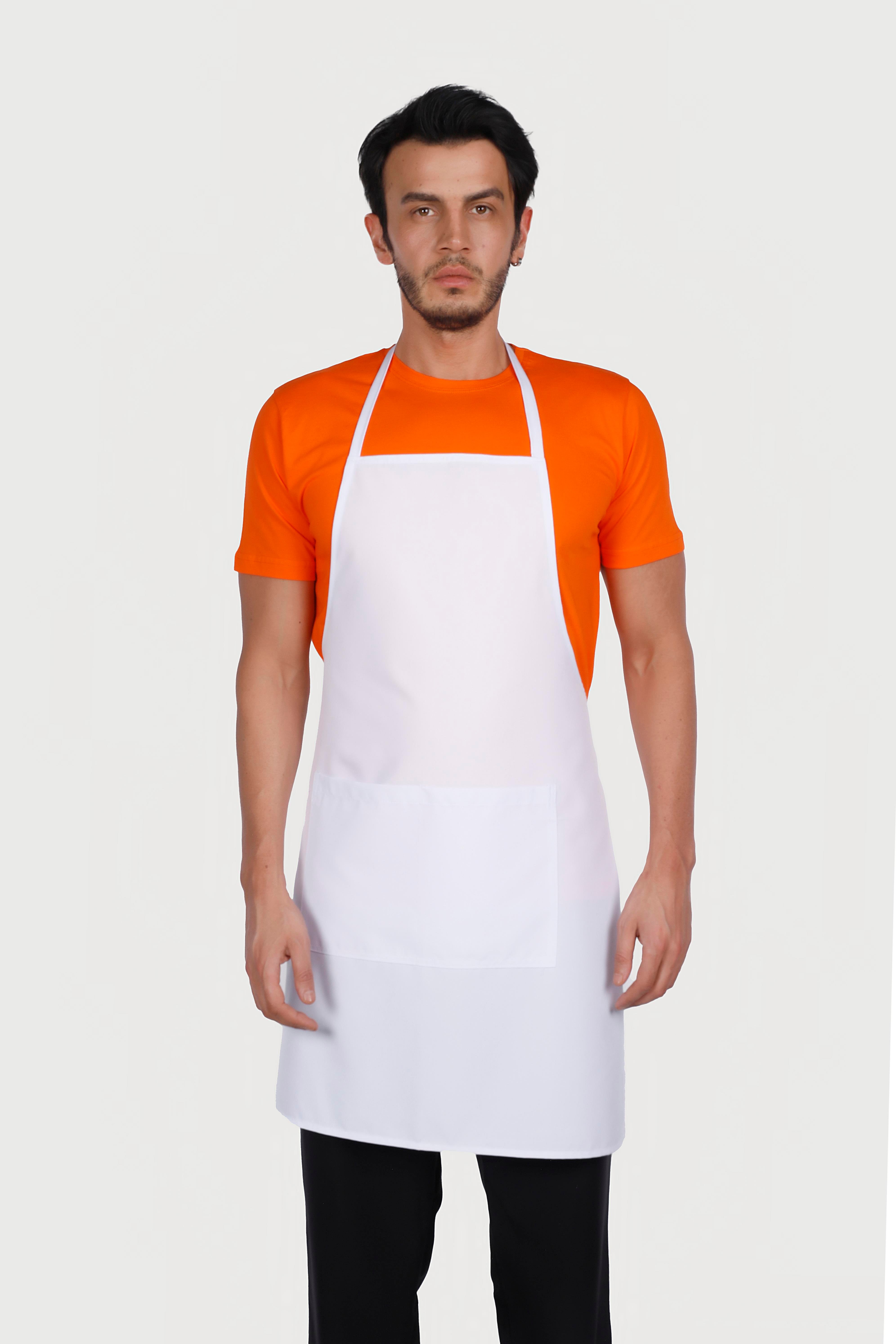 Düz Model Çift Cepli Önlük