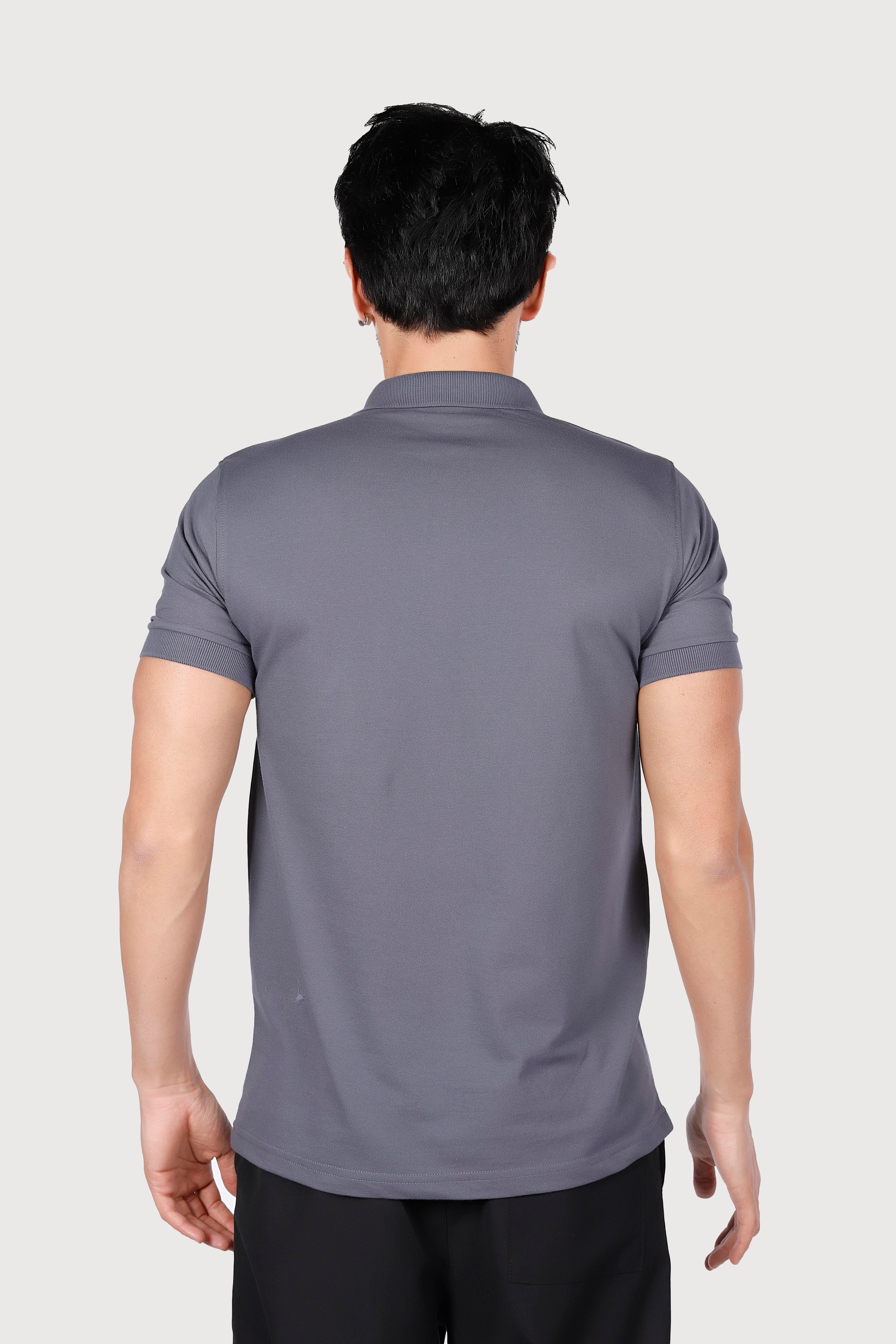 FÜME POLO YAKA 50/50 Pamuk Polyester TİŞORT