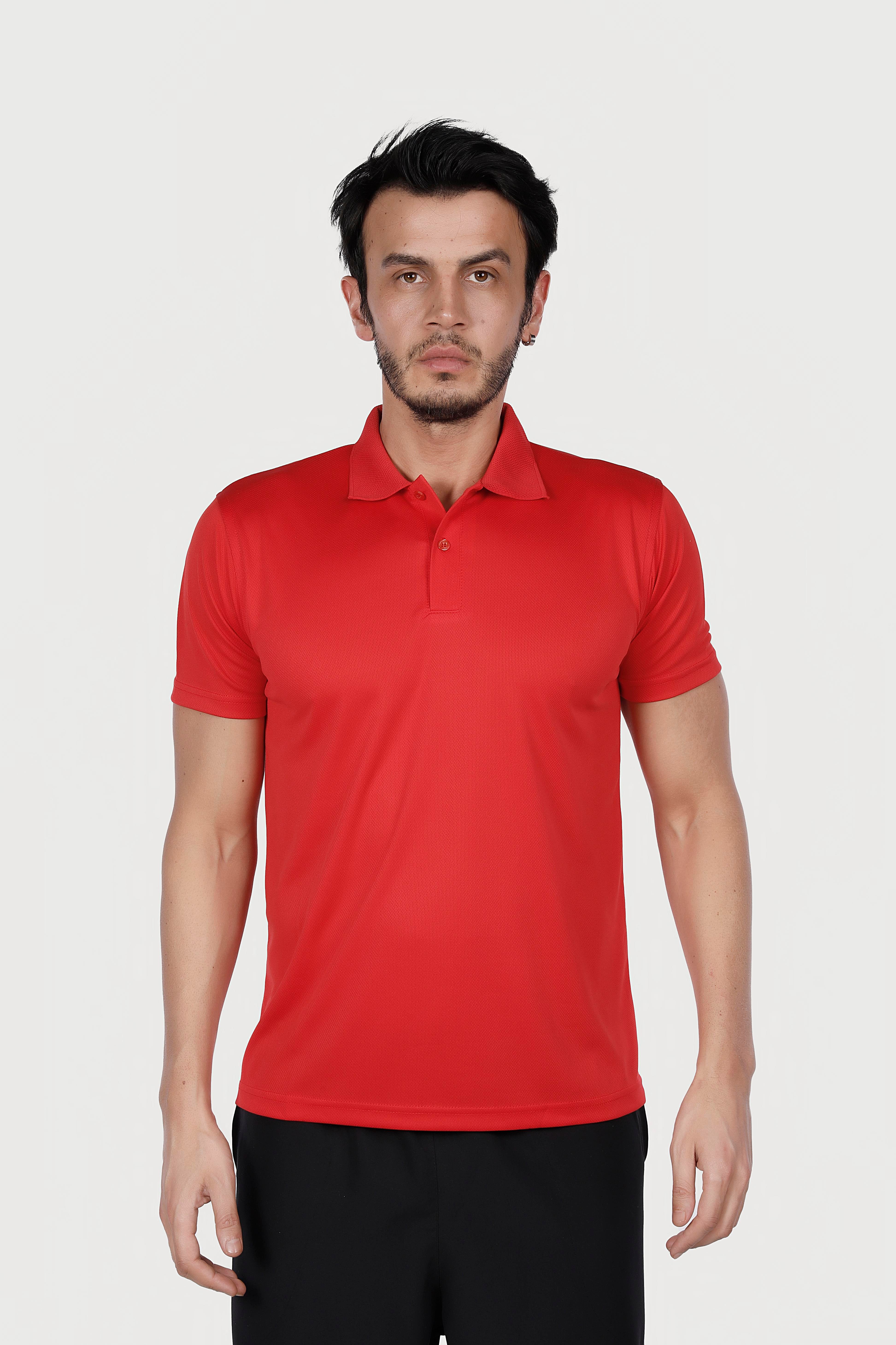 Kırmızı Polo Yaka Dry Touch