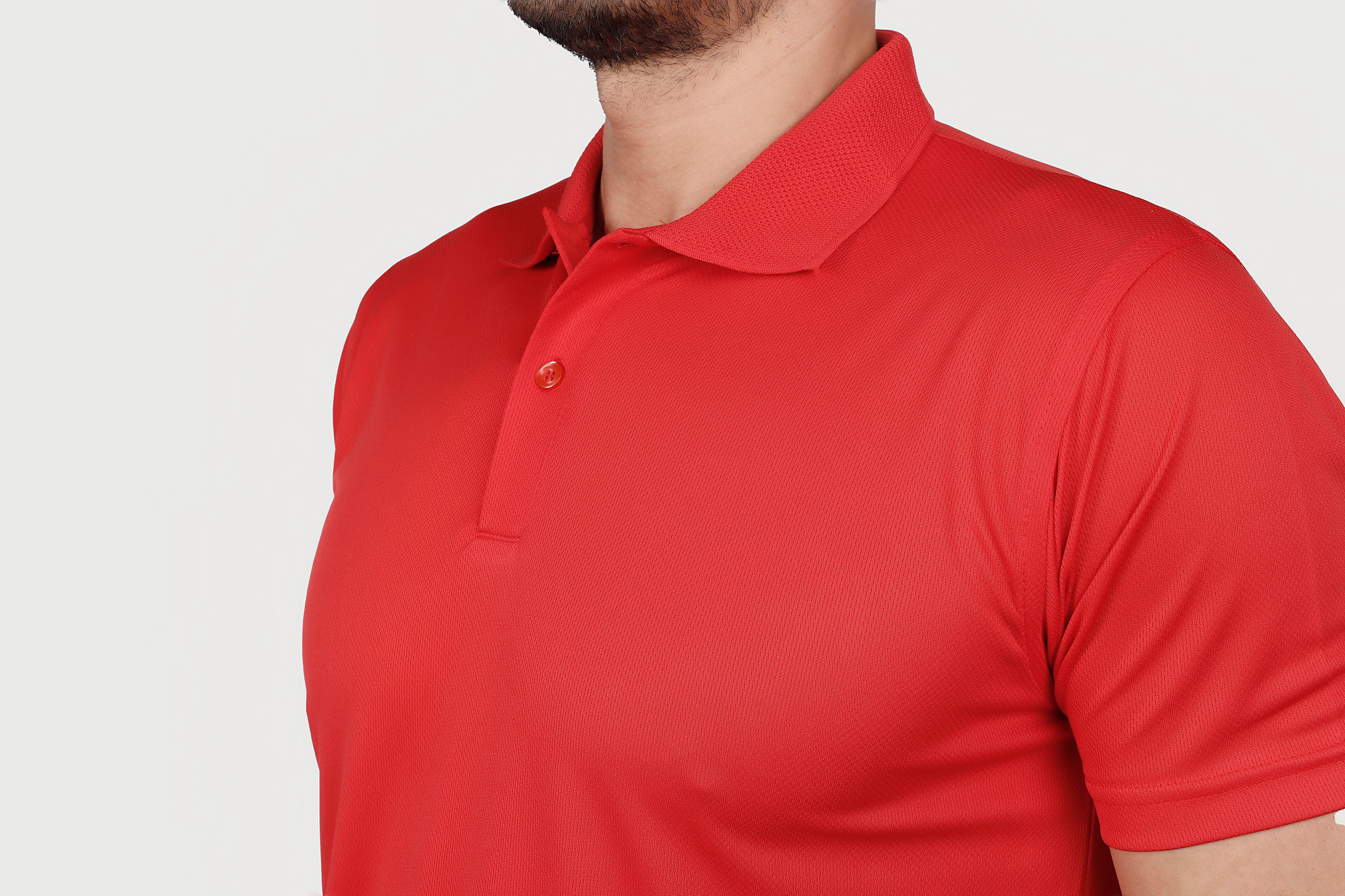 Kırmızı Polo Yaka Dry Touch