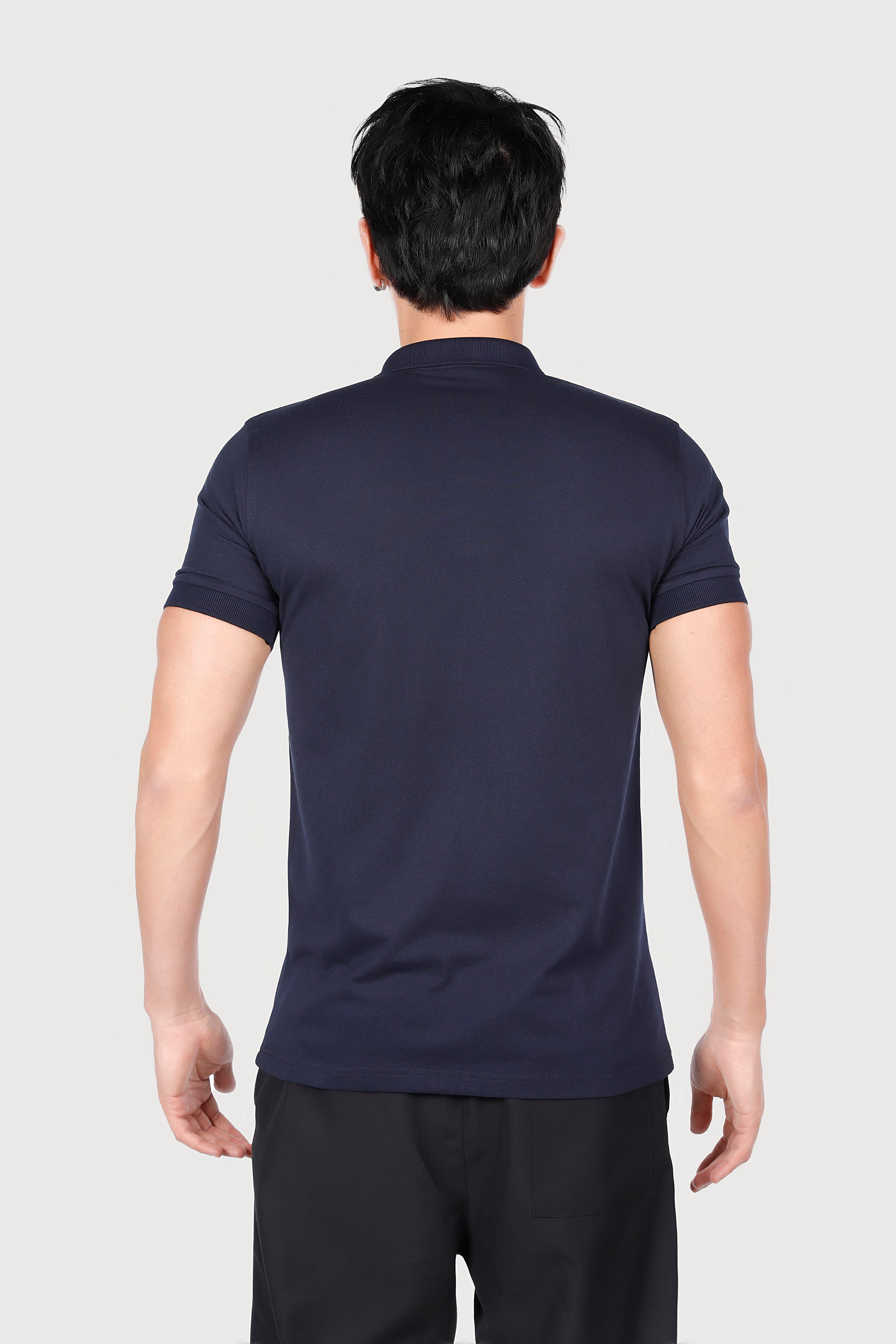 LACİVERT YAKA 50/50 Pamuk Polyester TİŞORT