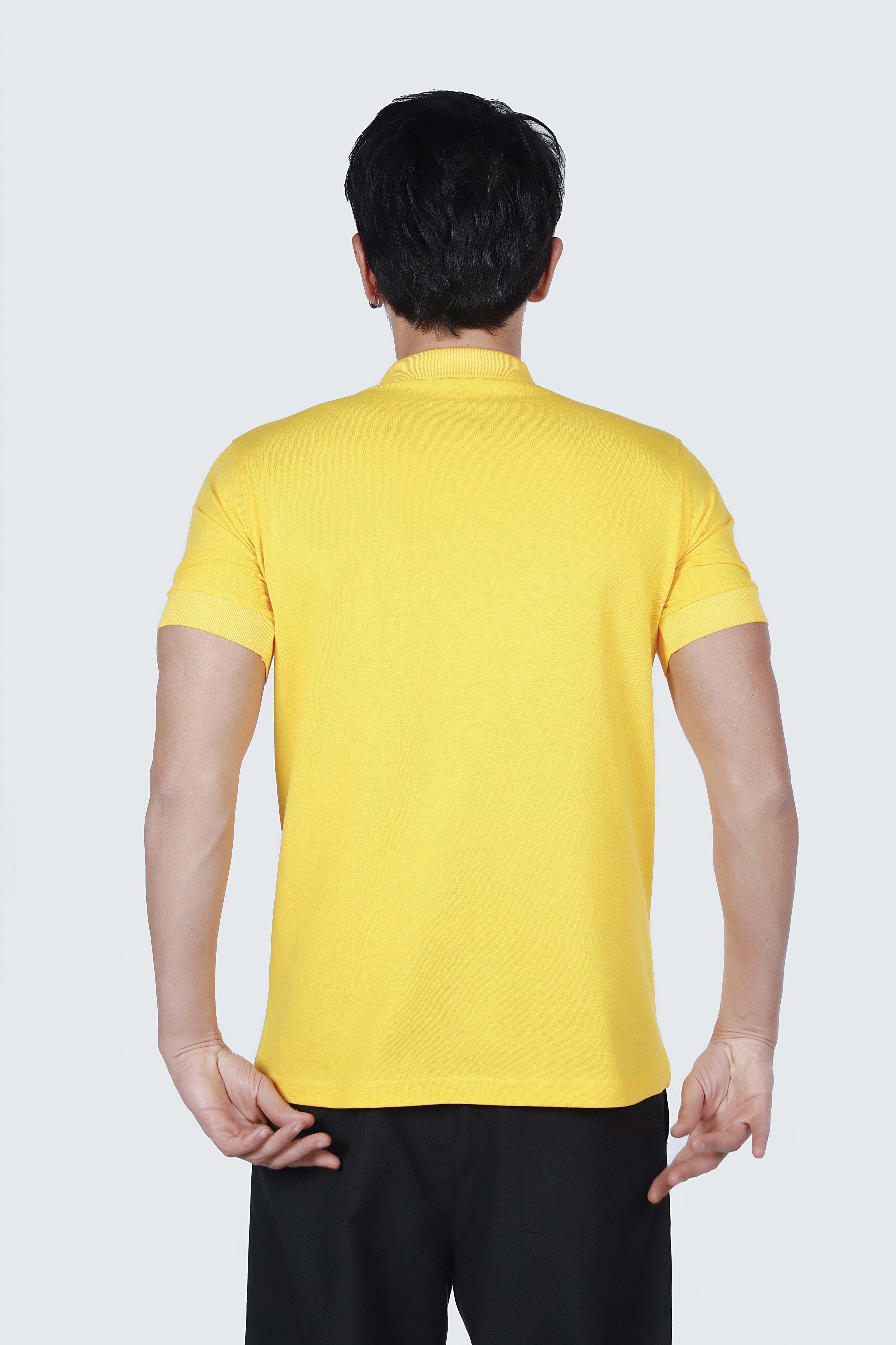 SARI POLO YAKA 50/50 Pamuk Polyester TİŞORT