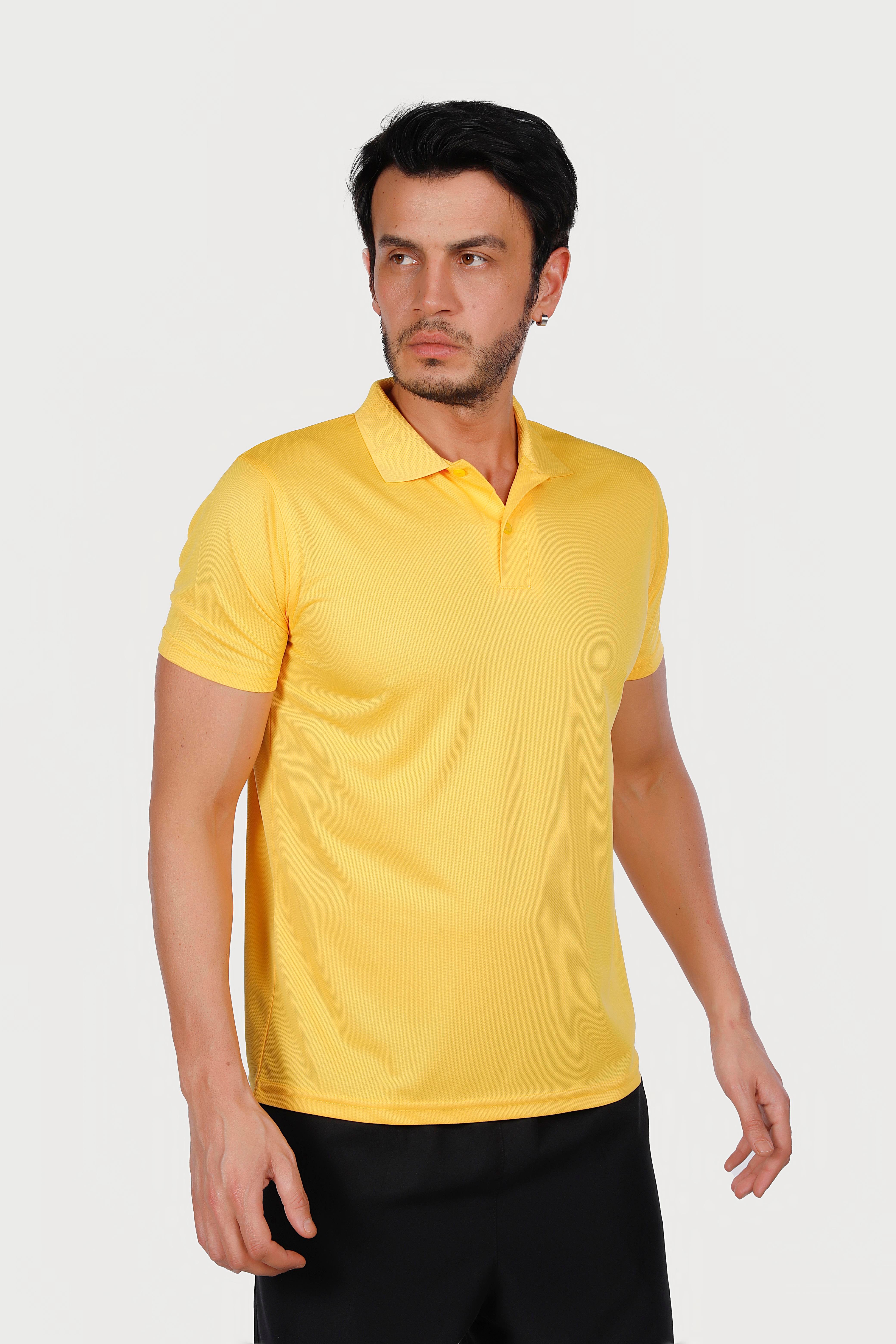 Sarı Polo Yaka Dry Touch