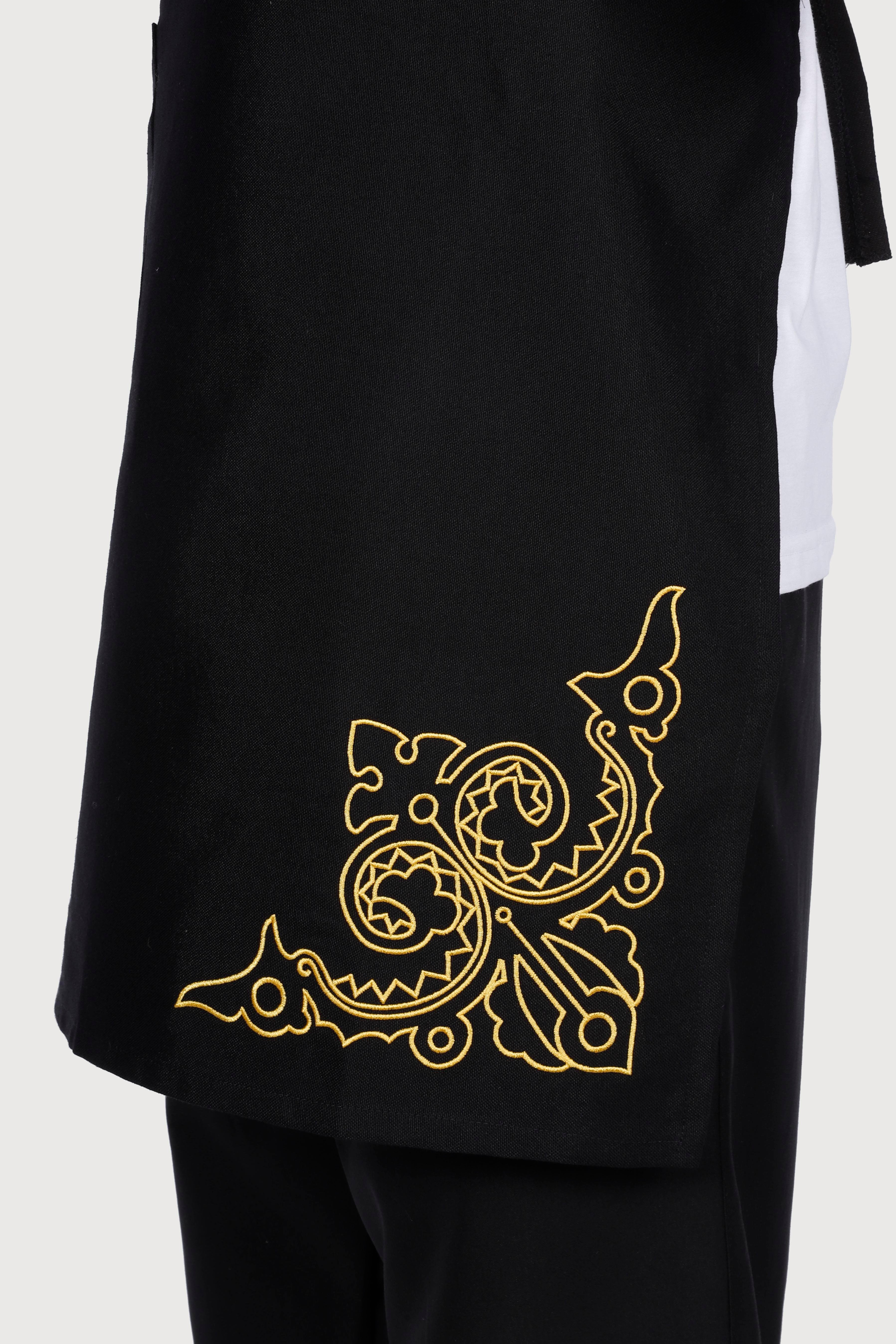 Siyah Gold Nakışlı Önlük