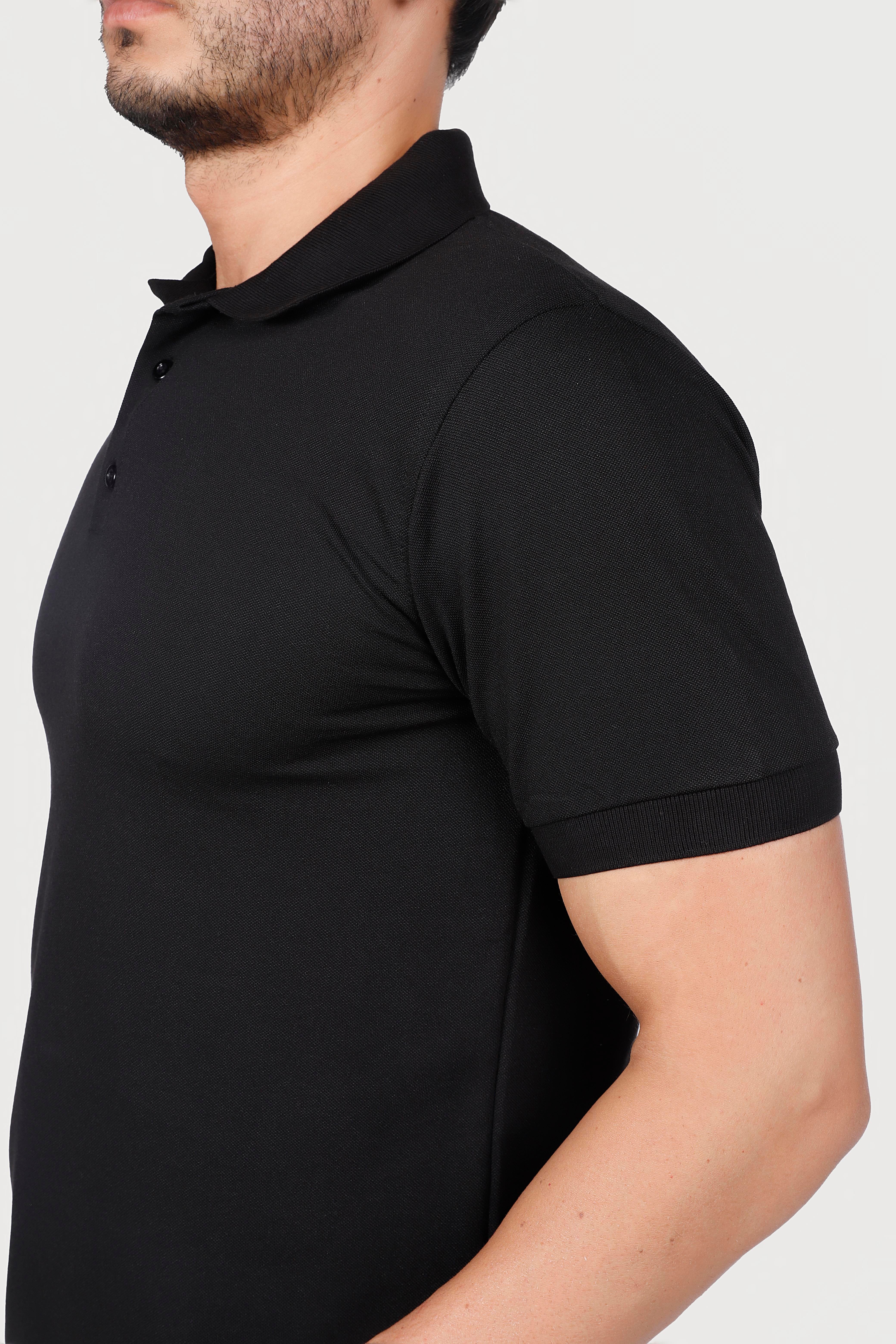 SİYAH POLO YAKA 50/50 Pamuk Polyester TİŞORT