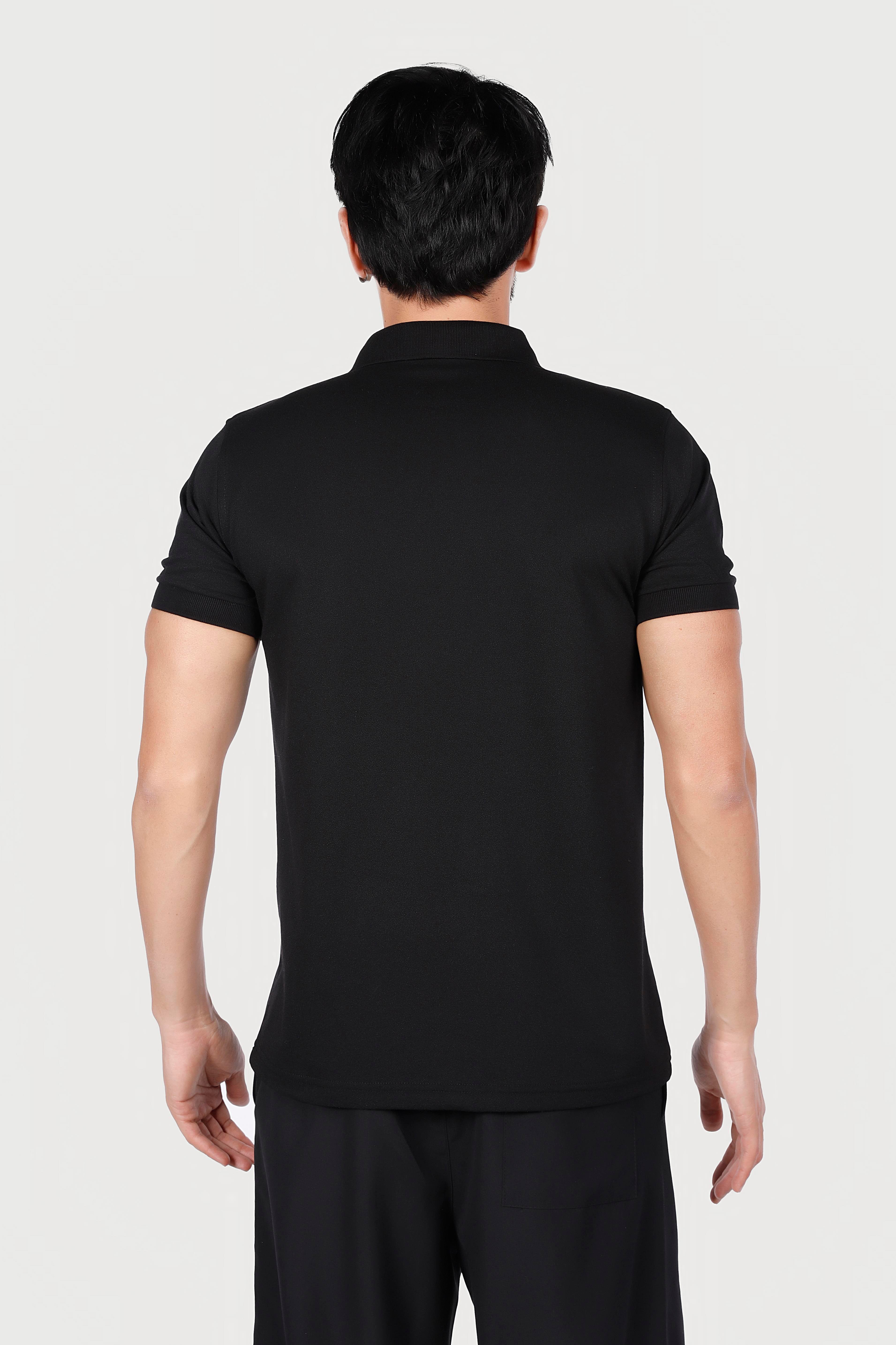 SİYAH POLO YAKA 50/50 Pamuk Polyester TİŞORT