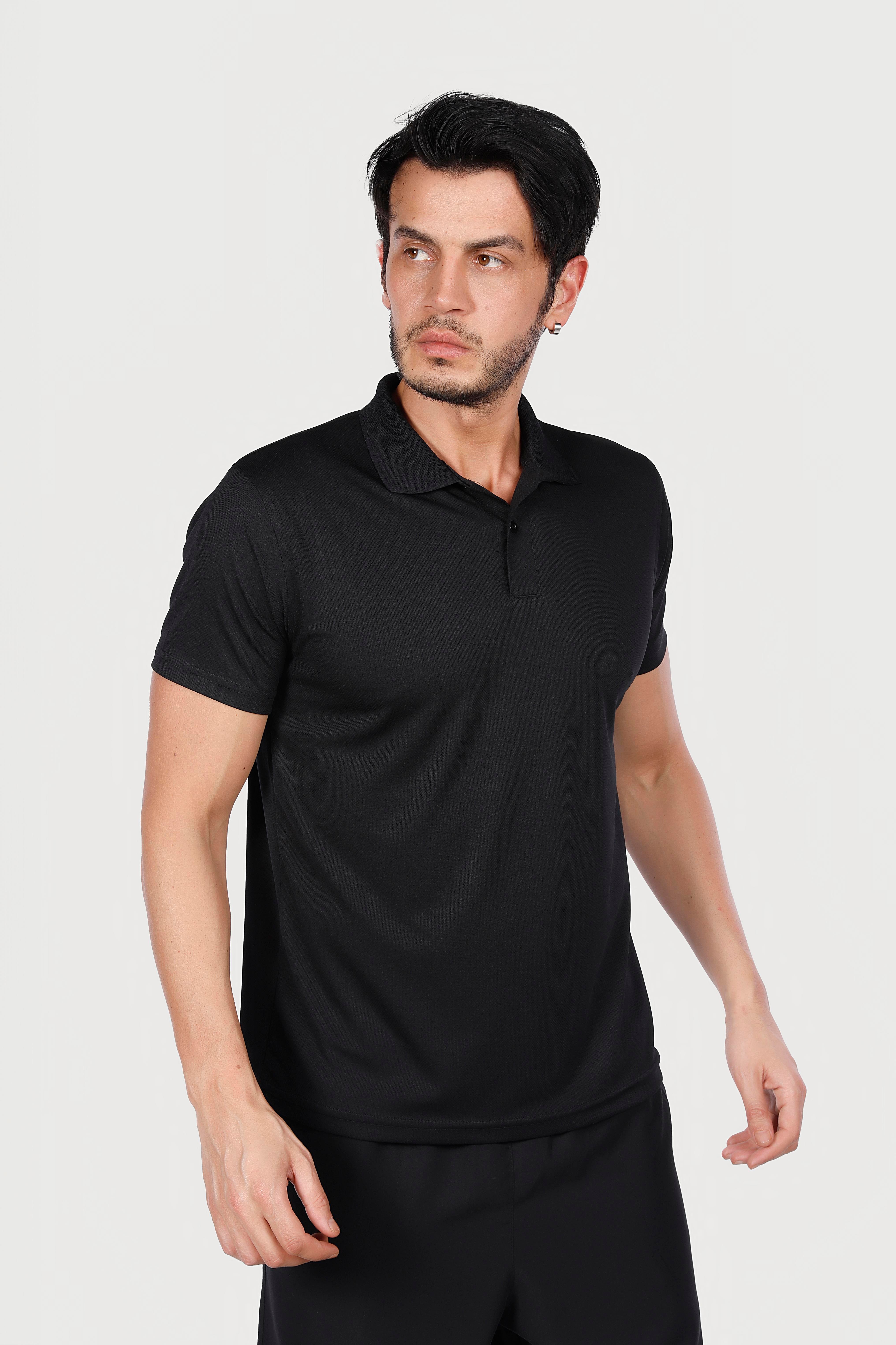Siyah Polo Yaka Dry Touch