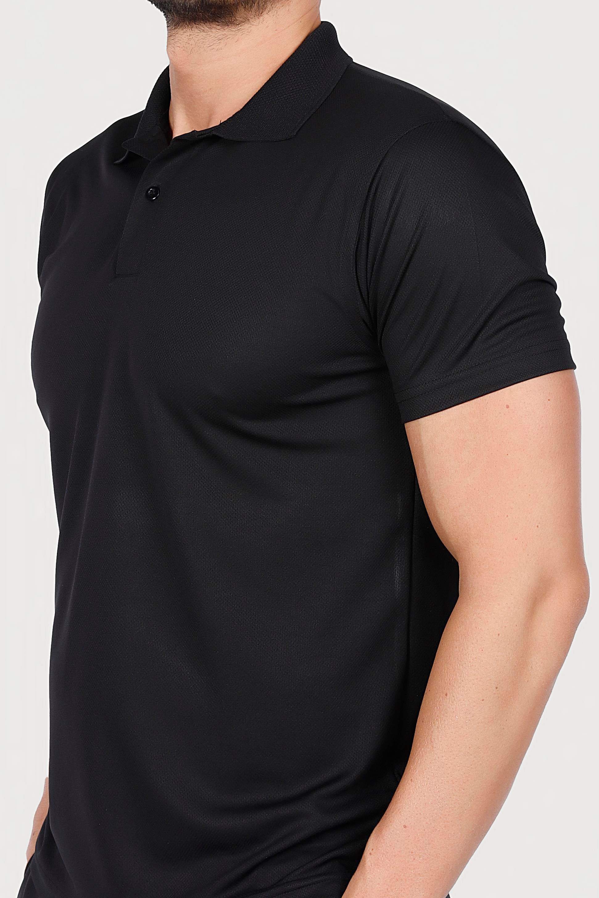 Siyah Polo Yaka Dry Touch