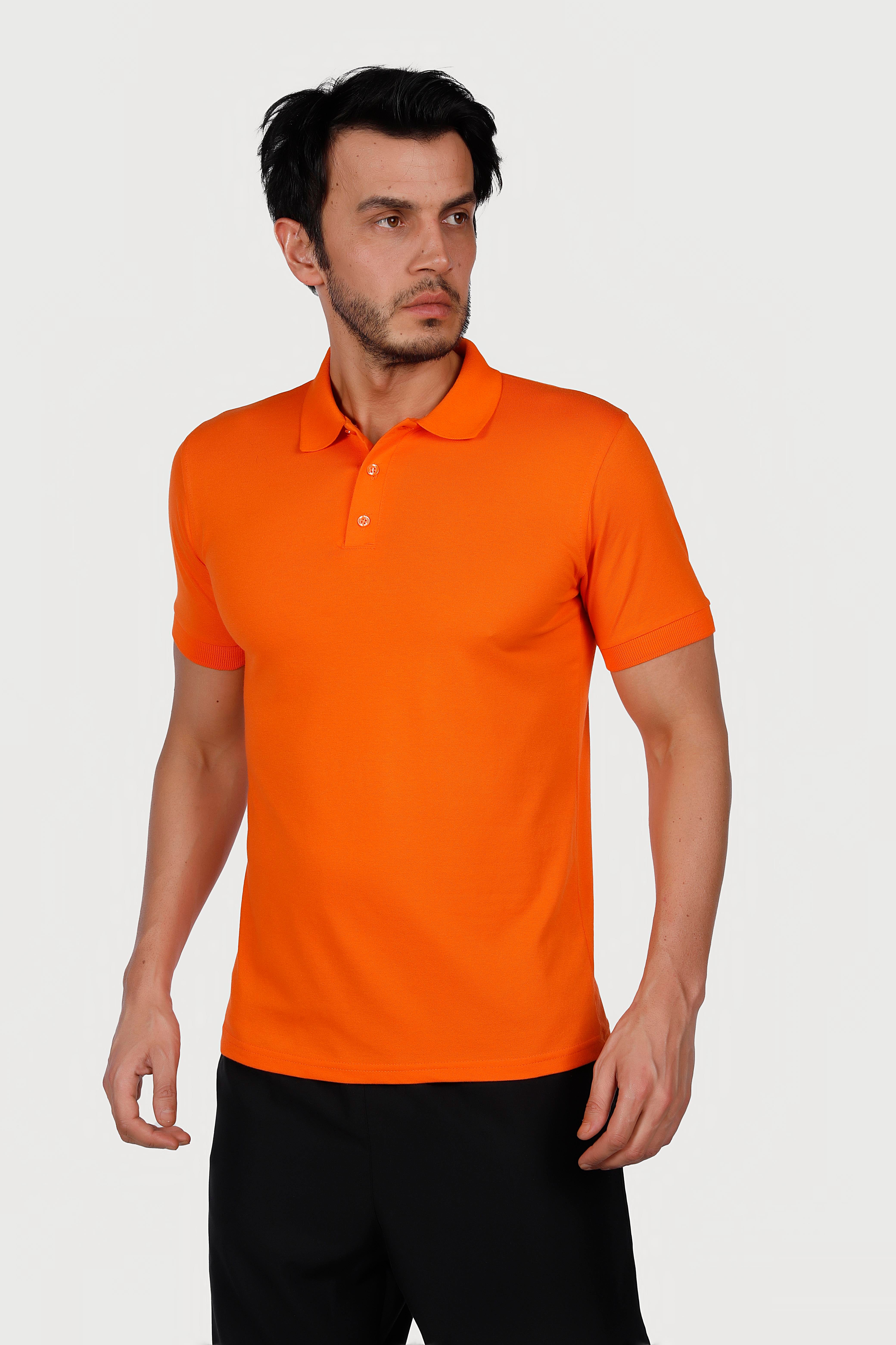 TURUNCU POLO YAKA 50/50 Pamuk Polyester TİŞORT