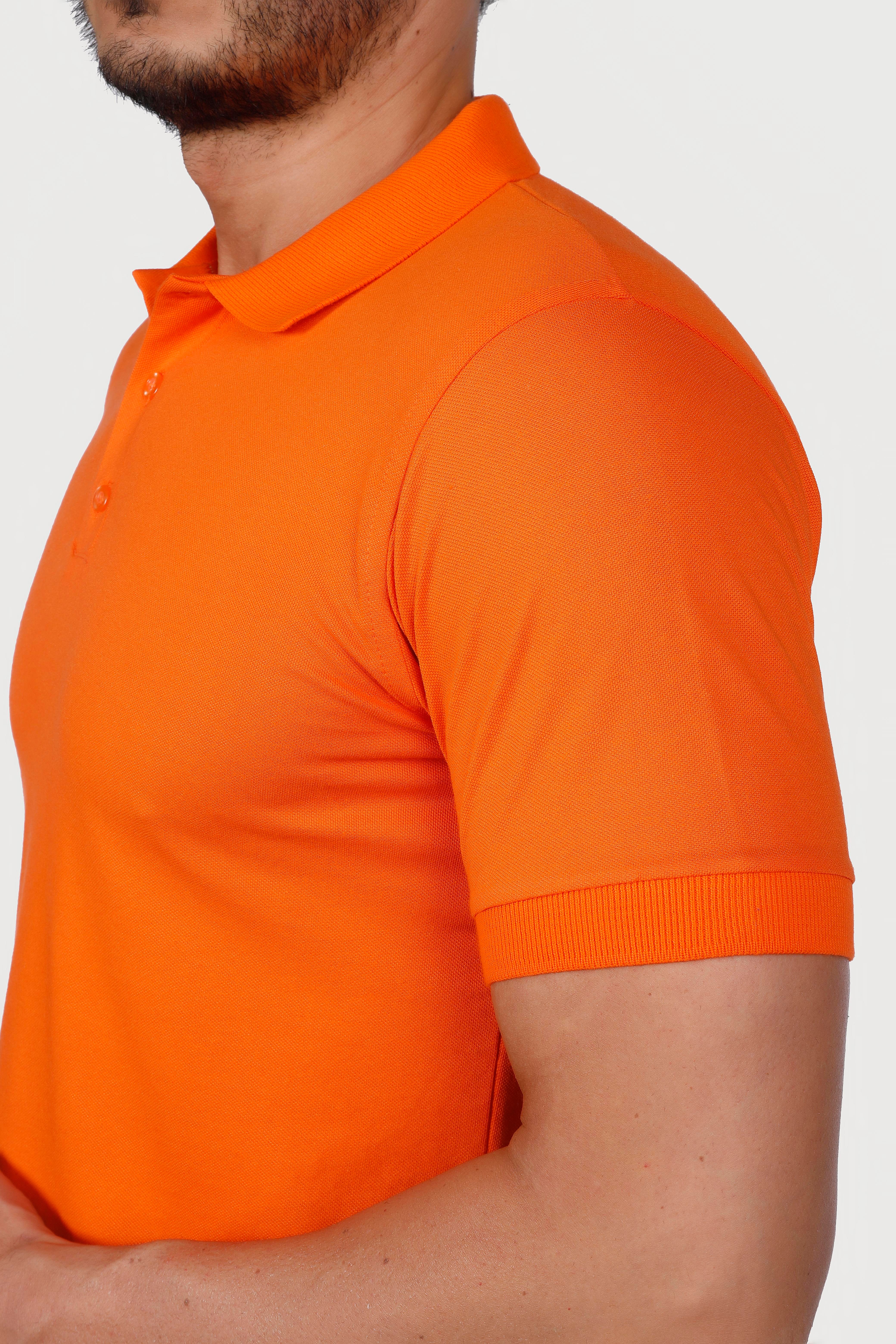 TURUNCU POLO YAKA 50/50 Pamuk Polyester TİŞORT