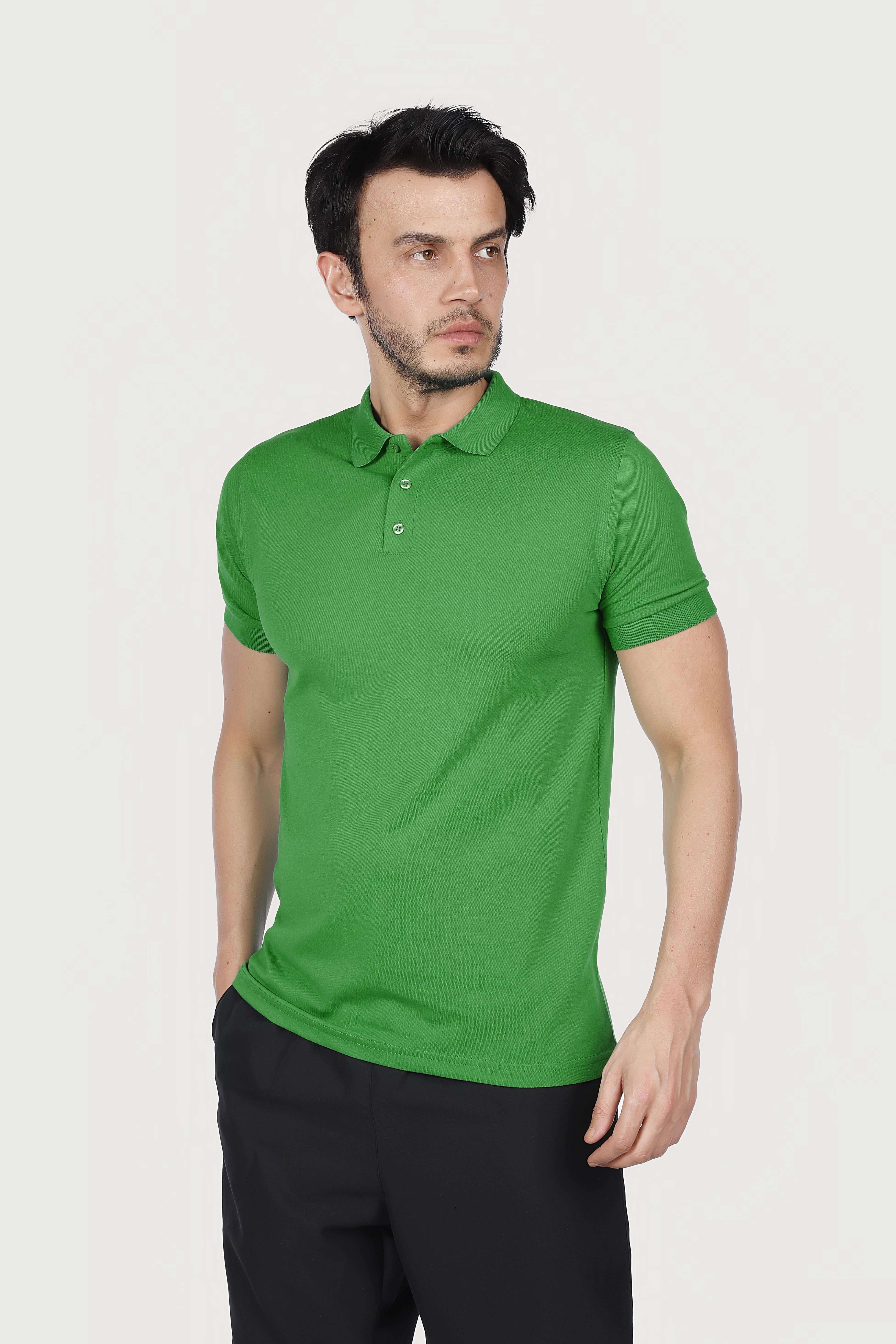 YEŞİL POLO YAKA 50/50 Pamuk Polyester TİŞORT