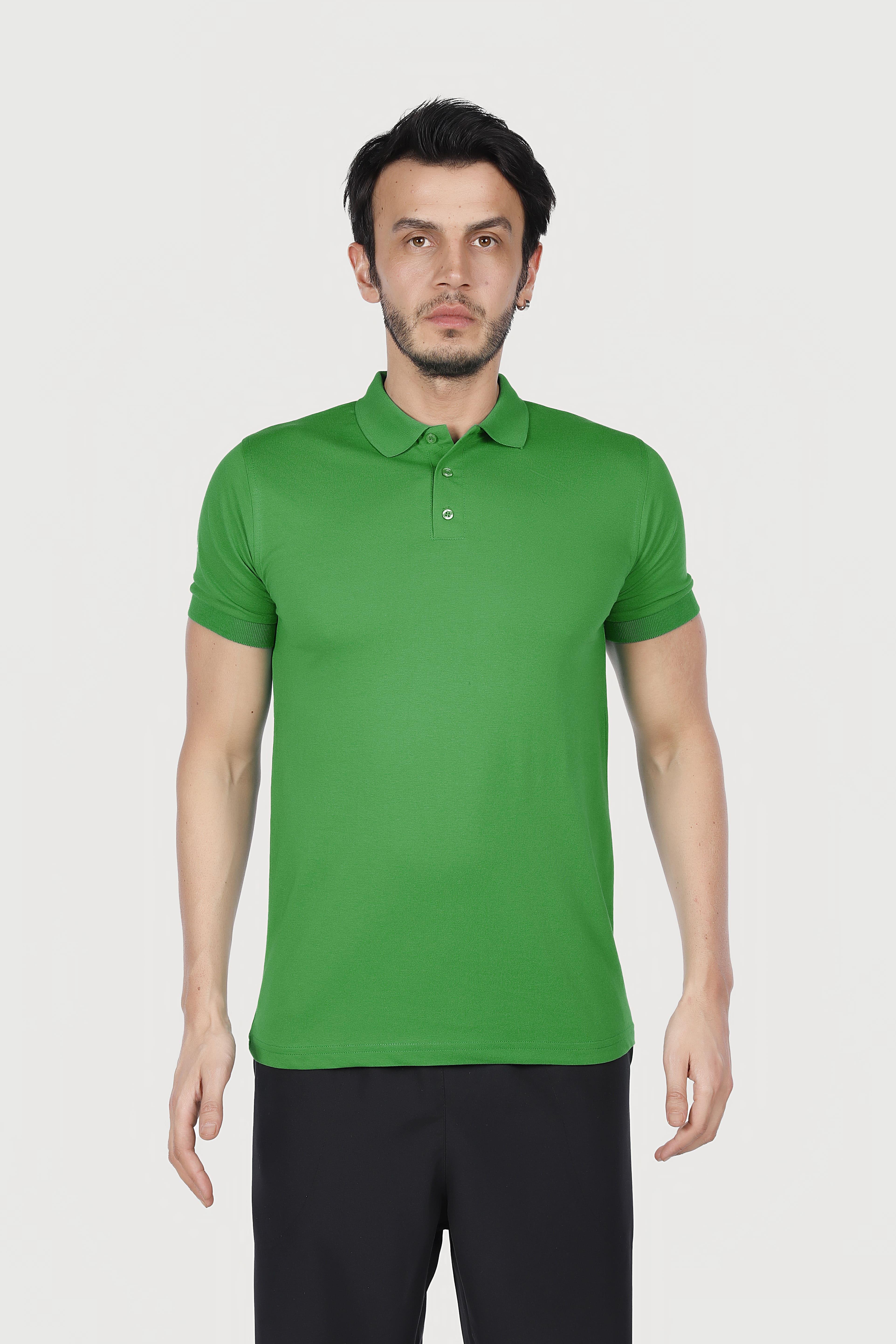 YEŞİL POLO YAKA 50/50 Pamuk Polyester TİŞORT