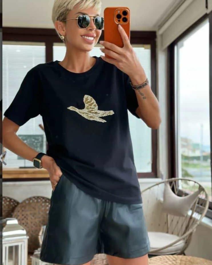 BYM CLB MODEL SİYAH BİSİKLET YAKA T-SHIRT