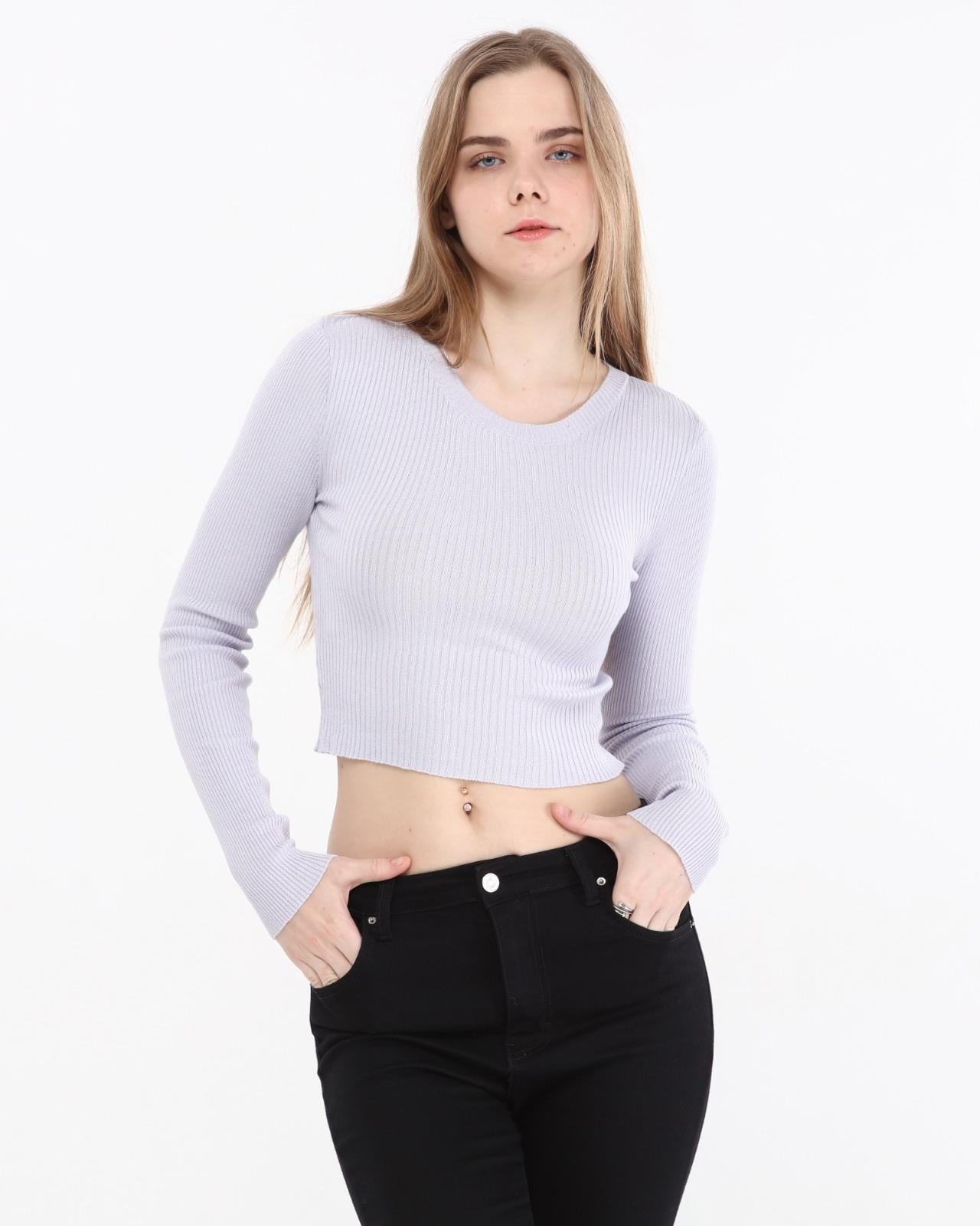 MNG ORJ MANOLYA RENGİ MEVSİMLİK İNCE FİTİLLİ CROP TRİKO