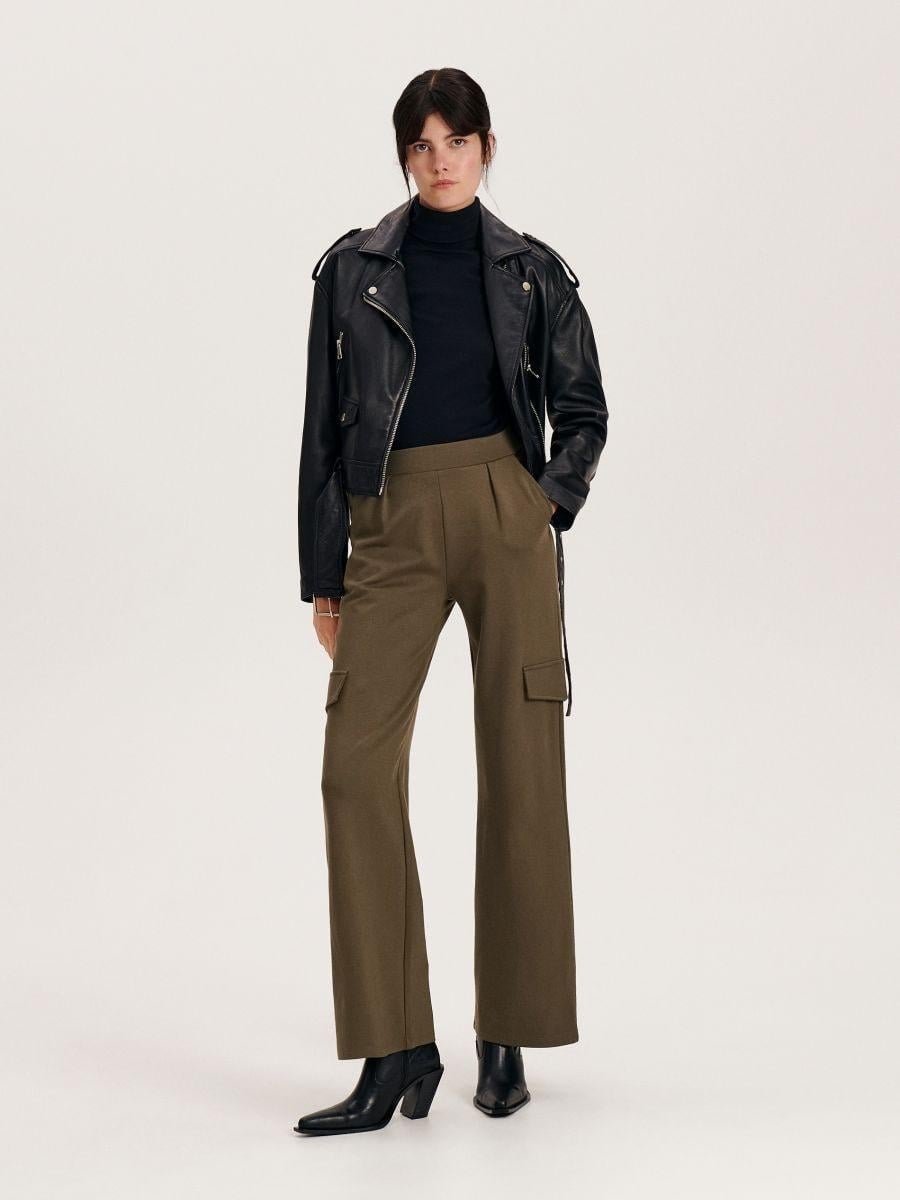 RESERVED ORJ HAKİ PLAZZO PANTOLON