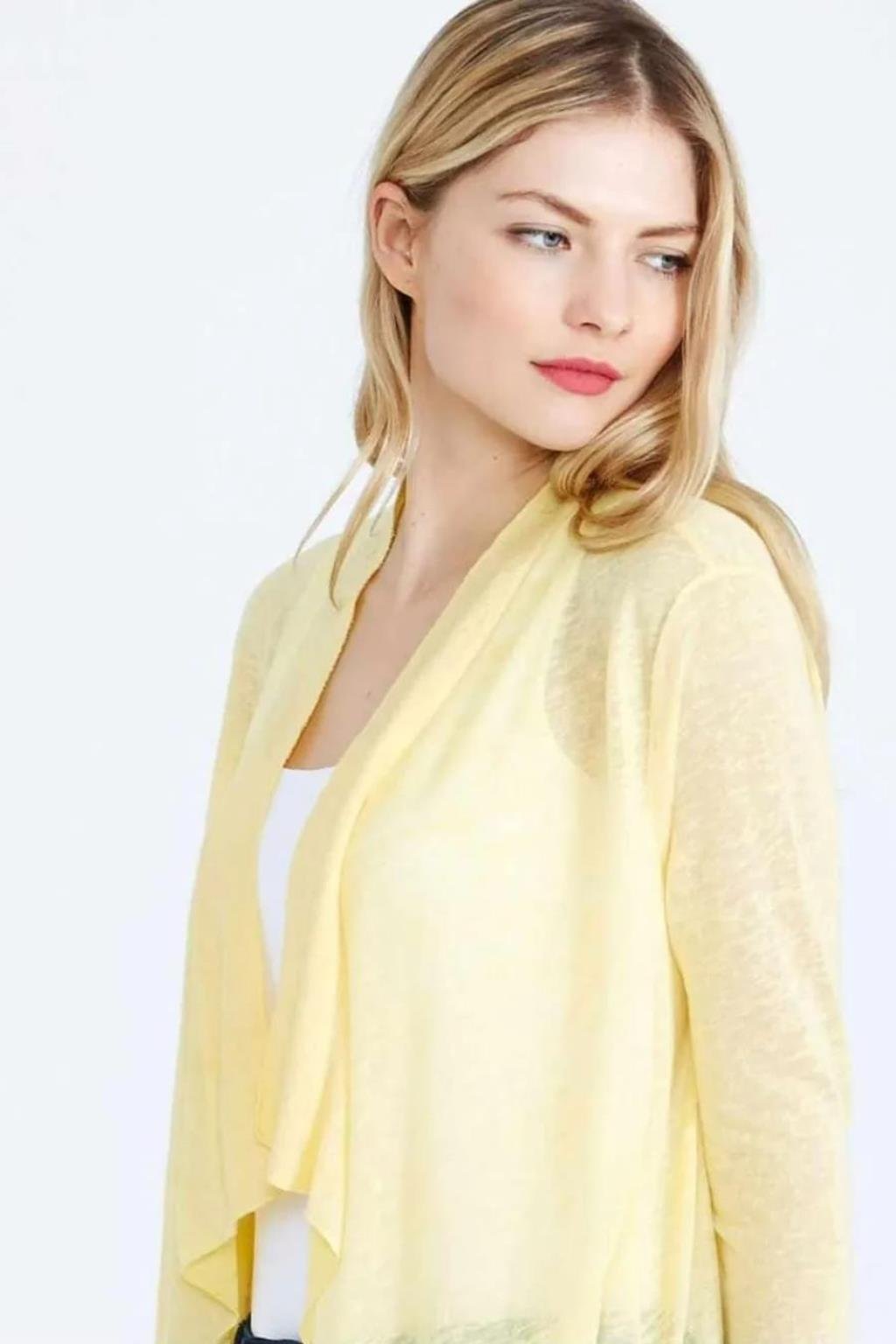 SARI ÖRME TÜL HIRKA