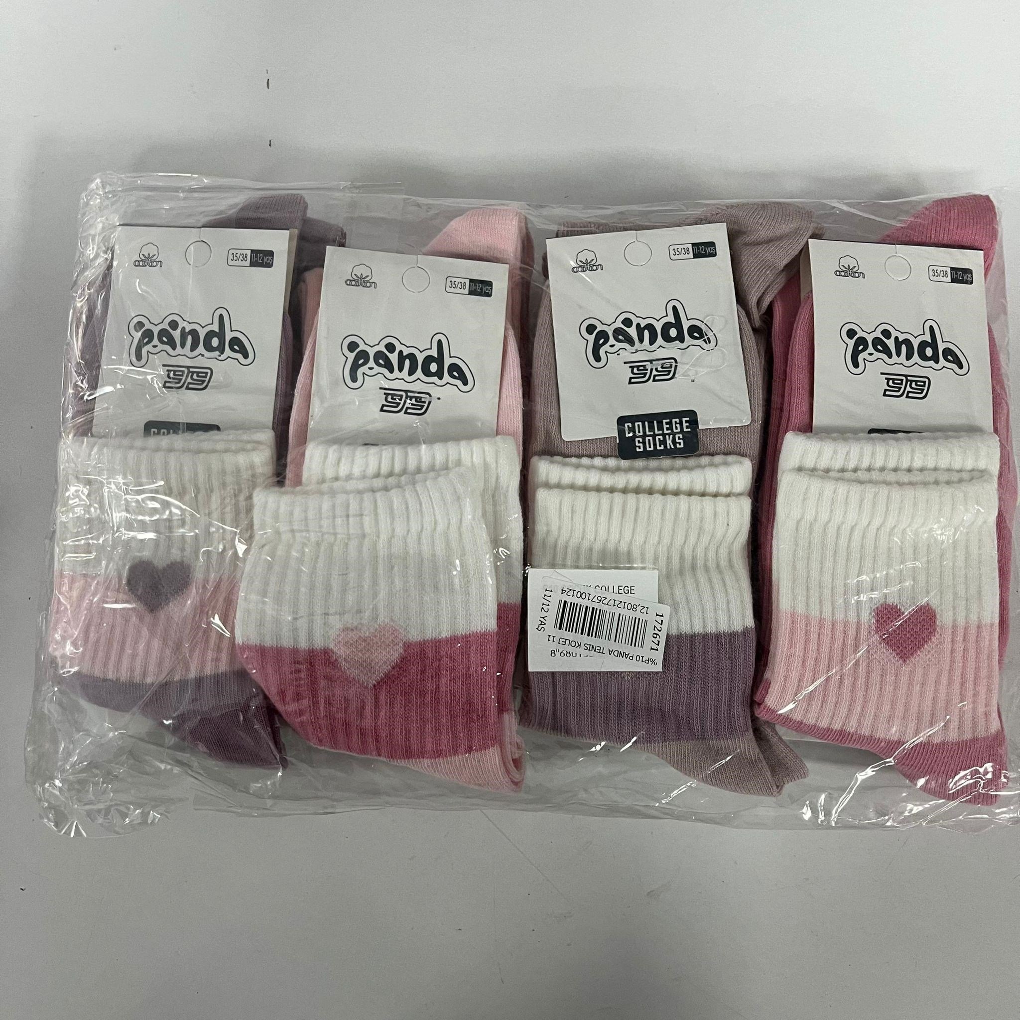 11- 12 Yaş Panda Tenis Kolej Çorap 12'Lİ  CDA0359