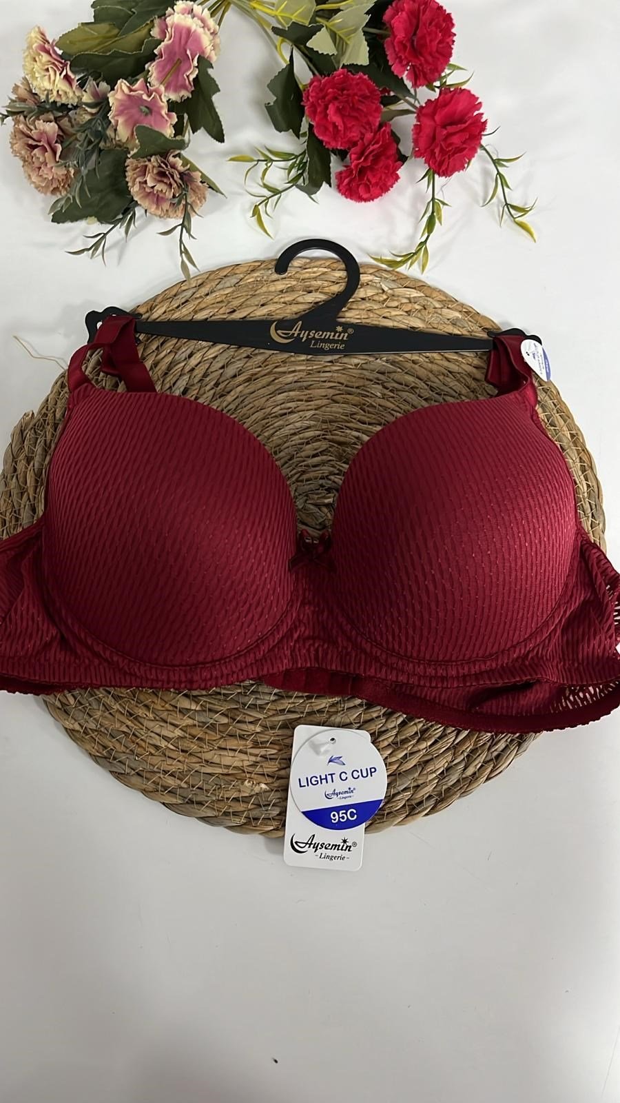 AYSEMİN Bayan C Kalıp Desteksiz Bordo STR504901