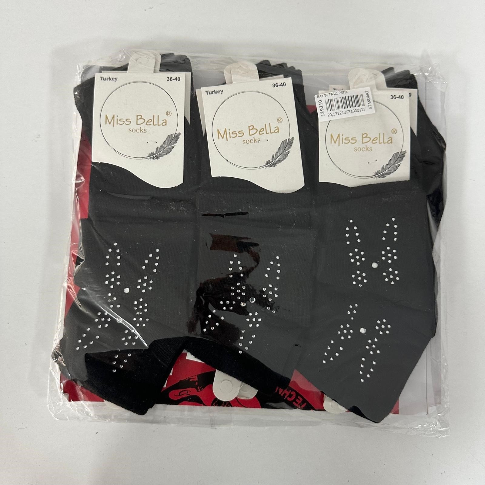 Bayan Taşlı Patik  12'li CDA0695