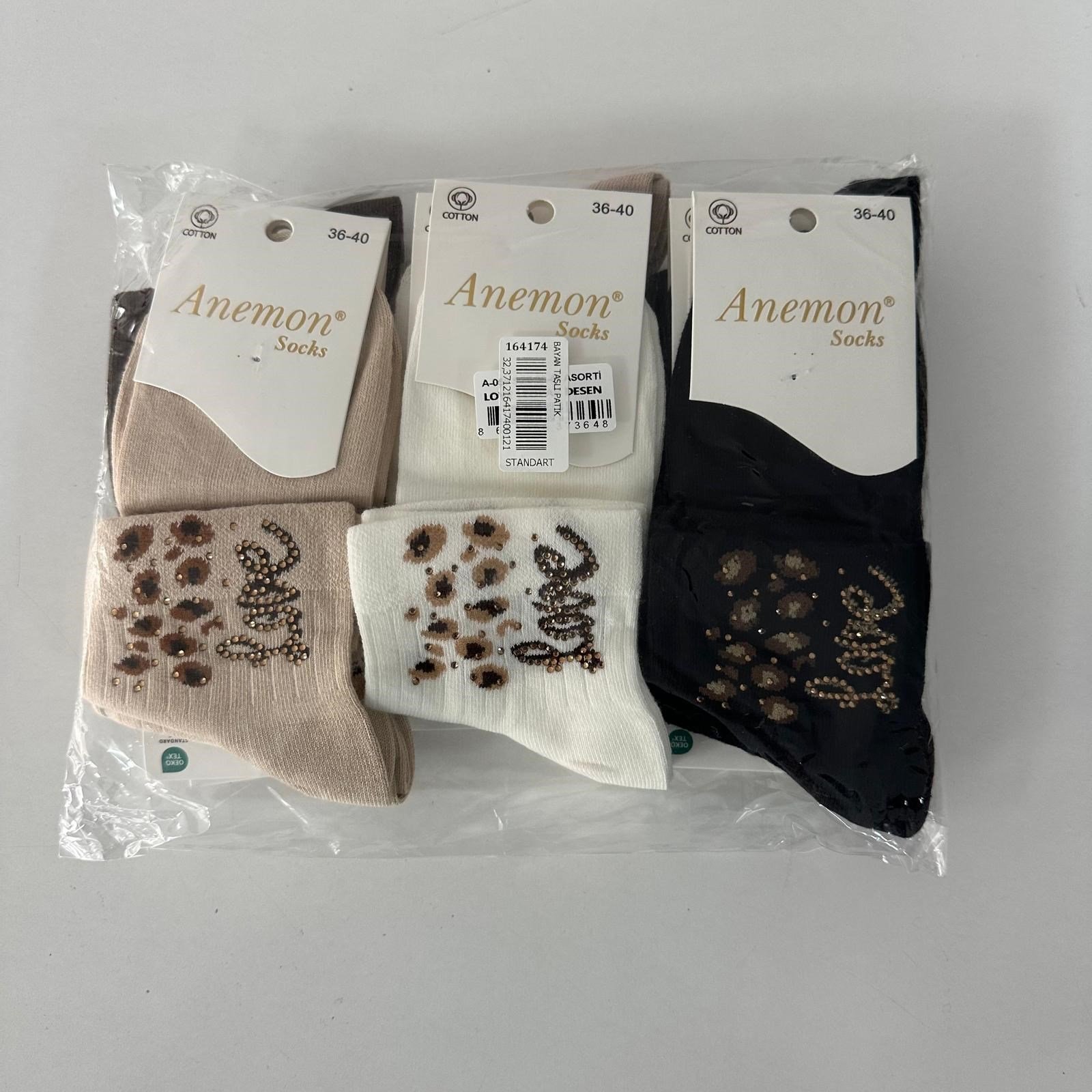 Bayan Taşlı Patik  12'li CDA0774