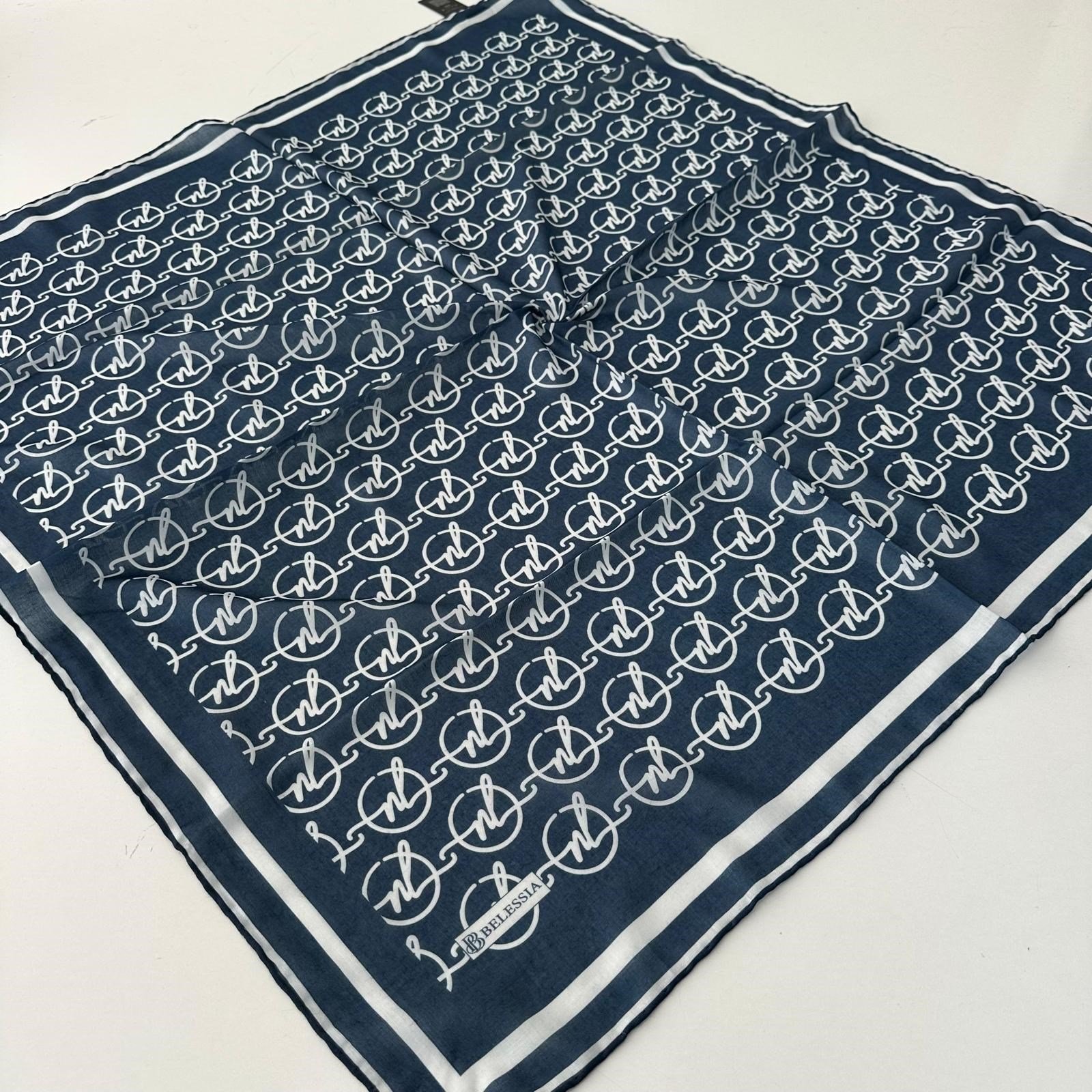 Belessia Soft Natural Serisi Eşarp Mavi  BBC0402