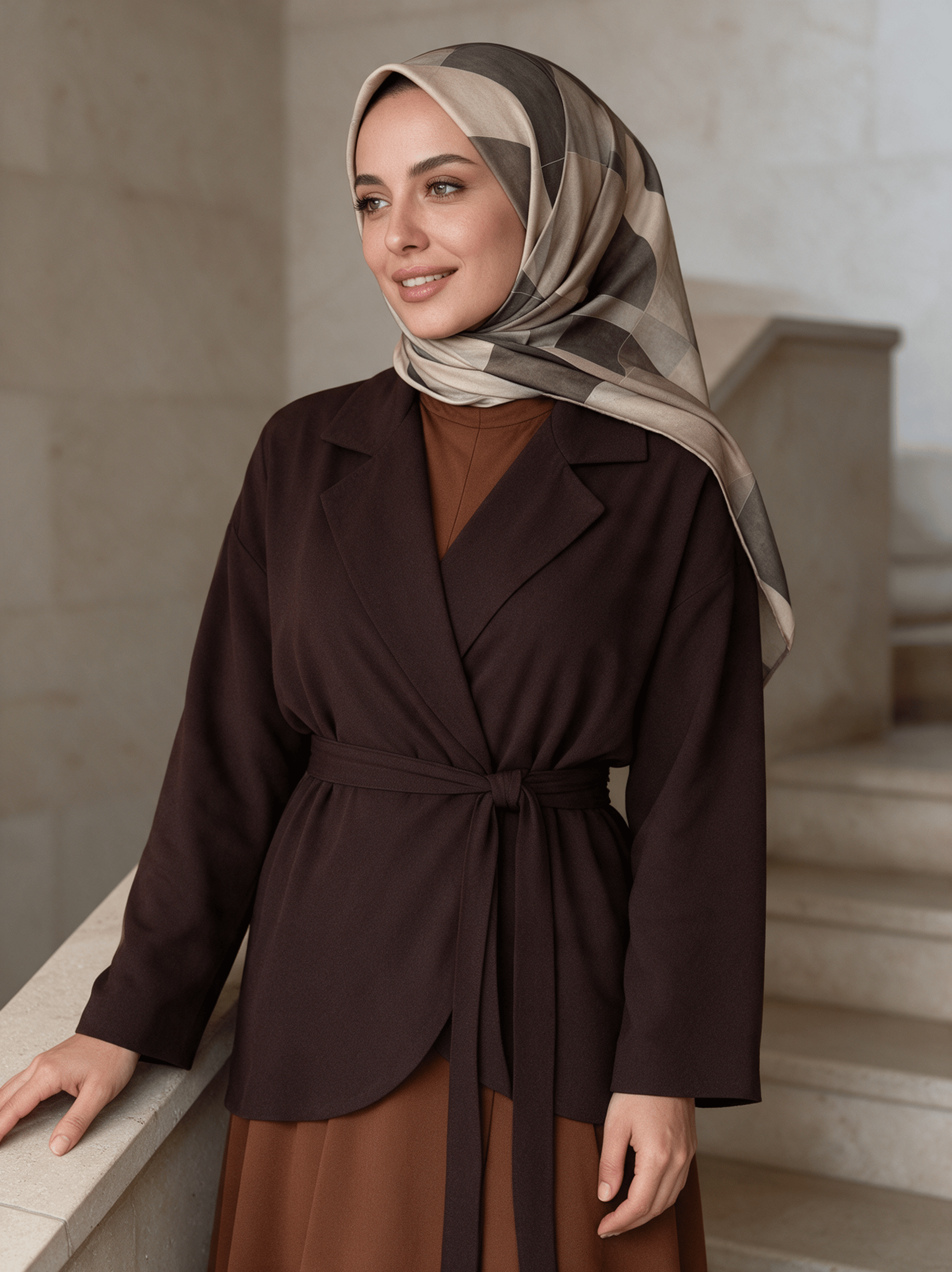 Belessia Soft Natural Serisi Eşarp Soft  BBC3507