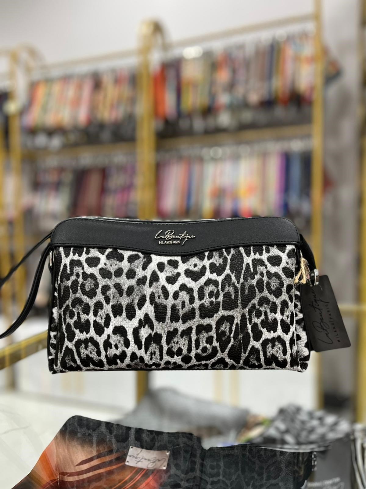 La Boutique Çanta Leopar Gri ARL210605