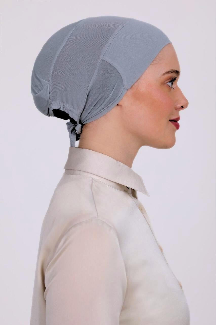 Lavender Klimalı Dikişsiz Düz Bone Koyu Gri CKL04